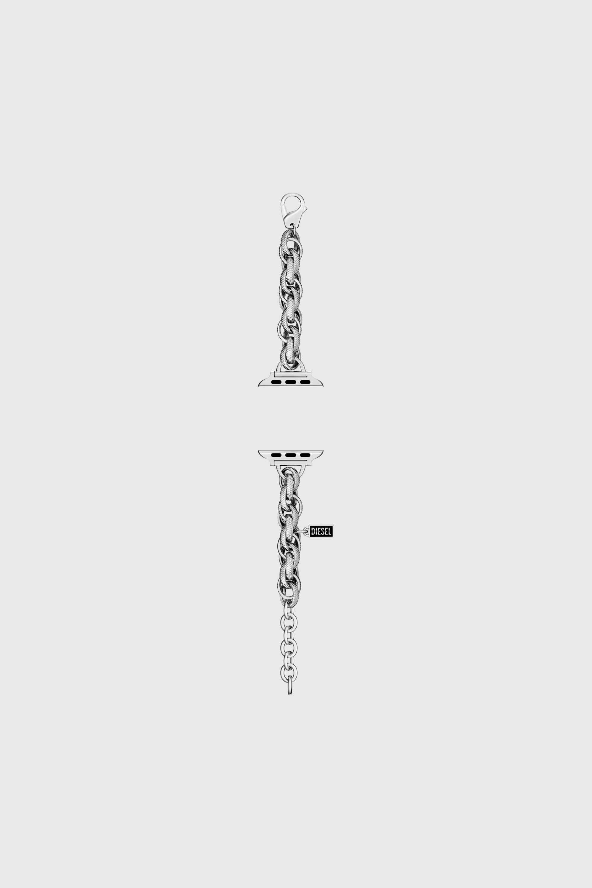 Diesel - DSS028 WATCH, Cinturino in acciaio inox per apple watch&reg;, 38-49mm Uomo in Argento - 1