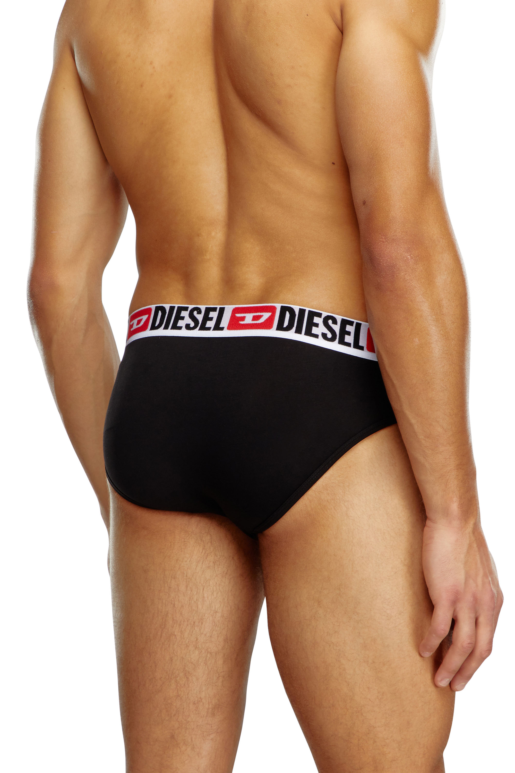 Diesel - UMBR-ANDRETHREEPACK, Set di tre slip a tinta unita Uomo in Nero - 4