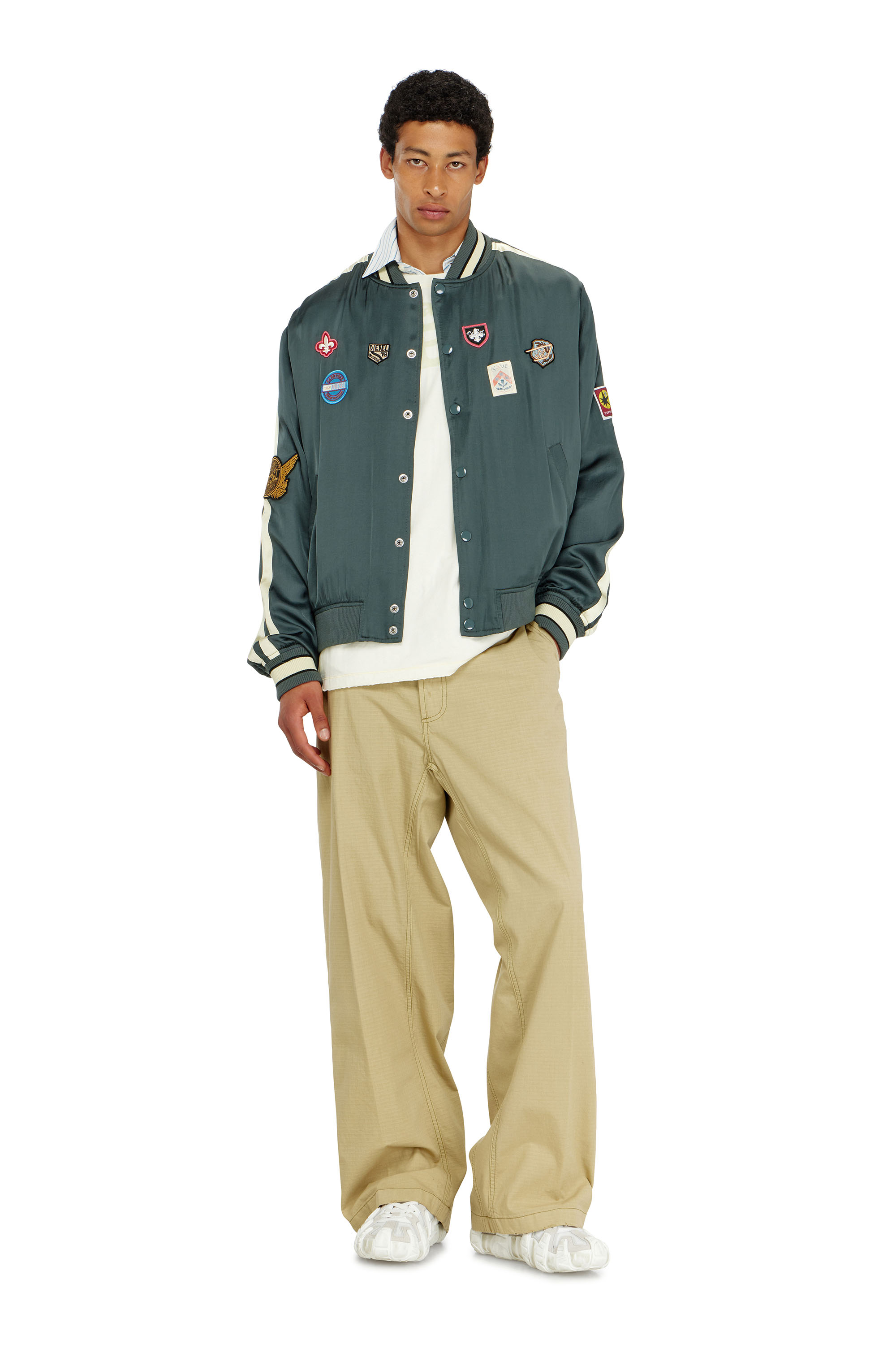 Diesel - J-ANNU, Bomber in raso con patch Uomo in ToBeDefined - 2