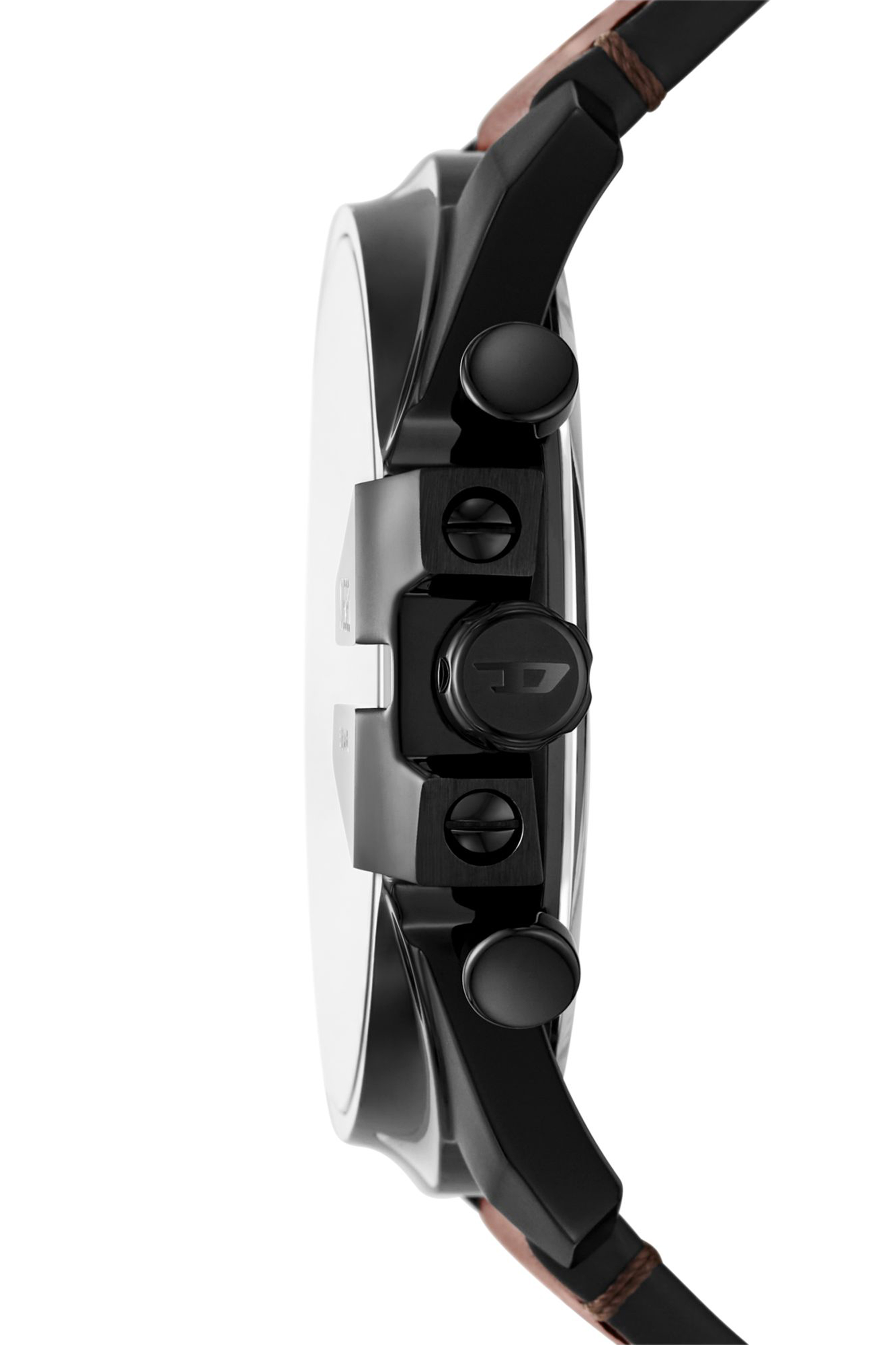 Diesel - DZ4692 WATCH, Orologio Mega Chief Slim in pelle marrone Uomo in Marrone - 3