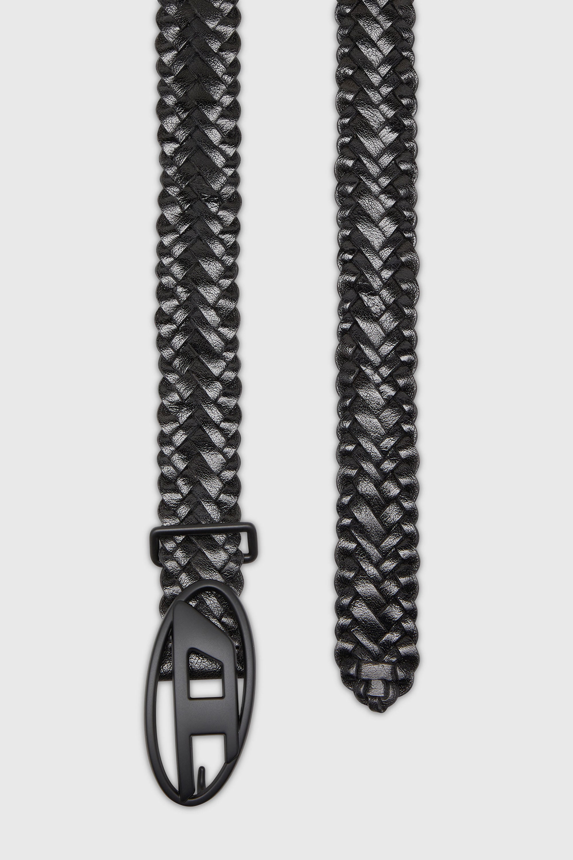 Diesel - B-1DR BRAIDERED, Cintura 4 cm intrecciata in pelle Unisex in Nero - 2
