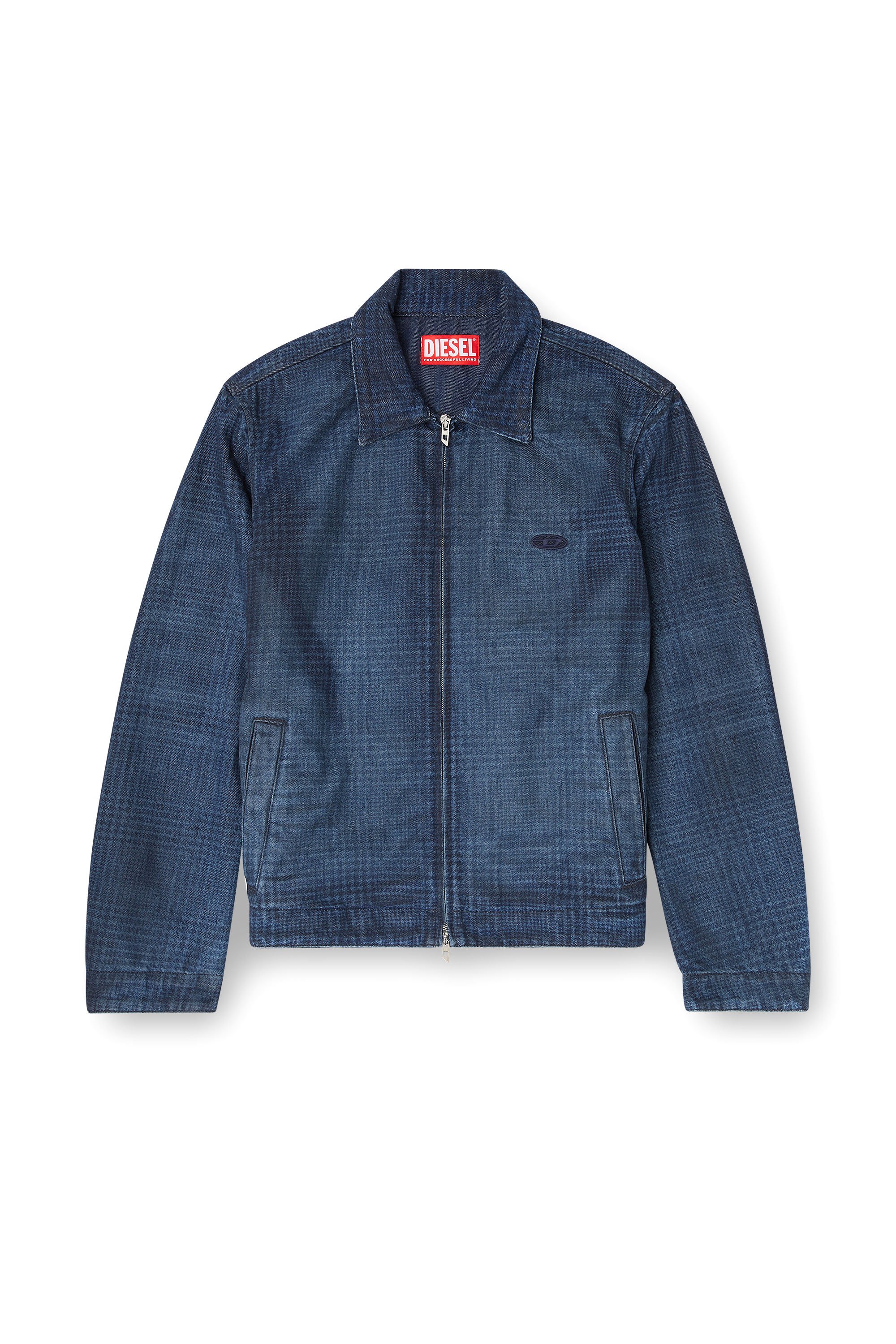 Diesel - D-ROHEEN-S, Giacca in denim Principe di Galles Uomo in Blu - 3