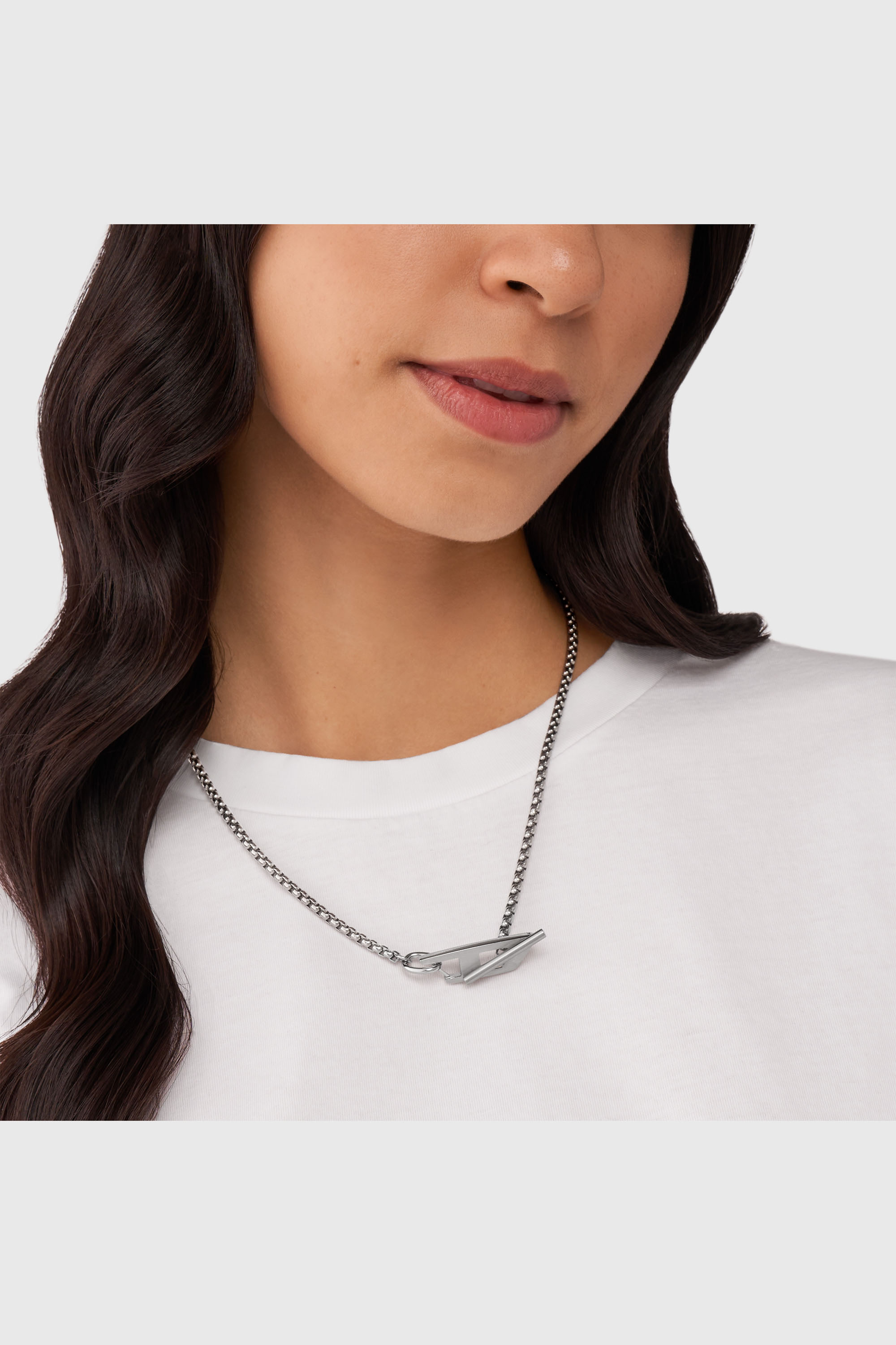 Diesel - DX1477, Collana a catena in acciaio inossidabile Unisex in Argento - 3