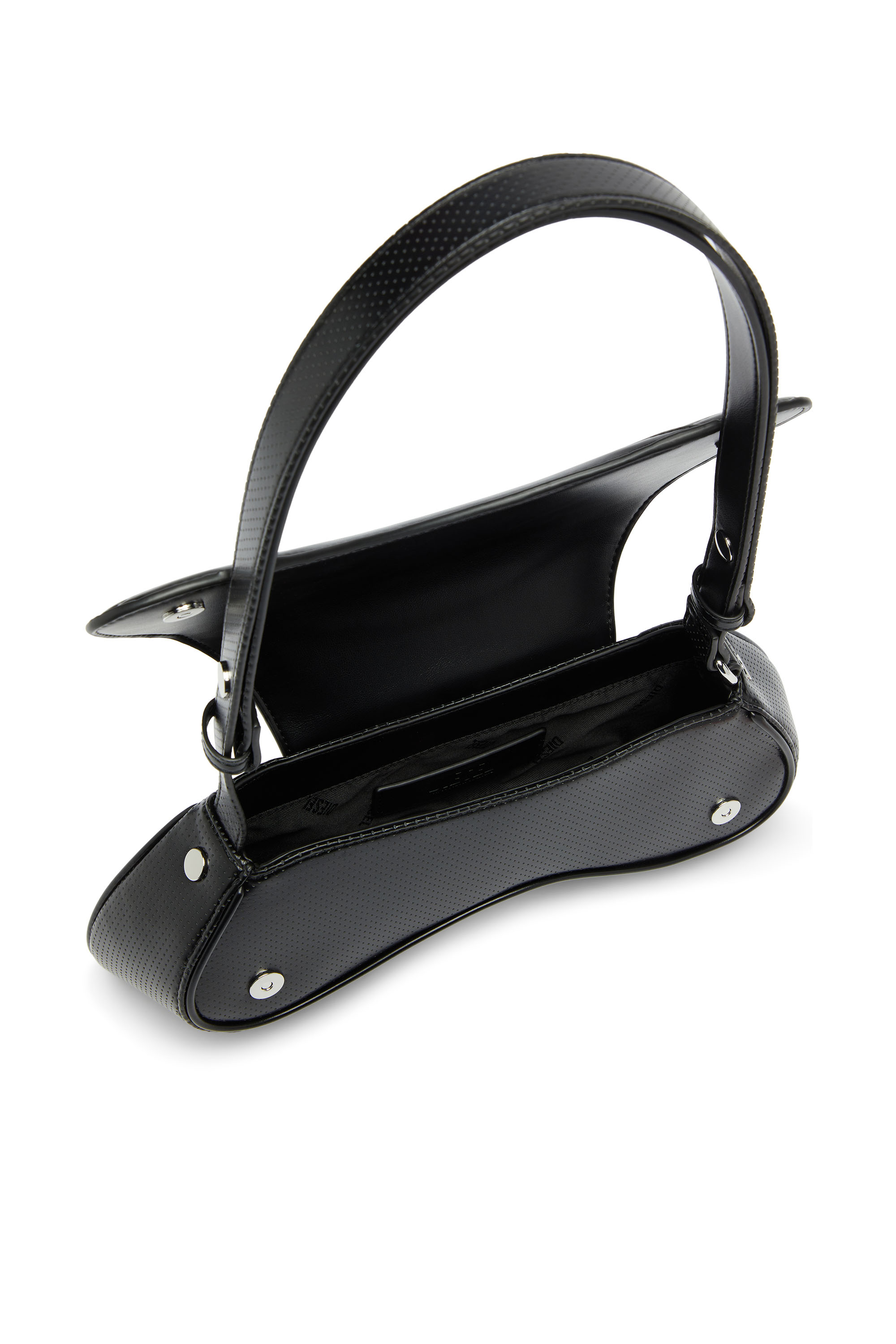 Diesel - PLAY CROSSBODY, Play - Borsa a tracolla in PU trapuntato e traforato Donna in Nero - 3