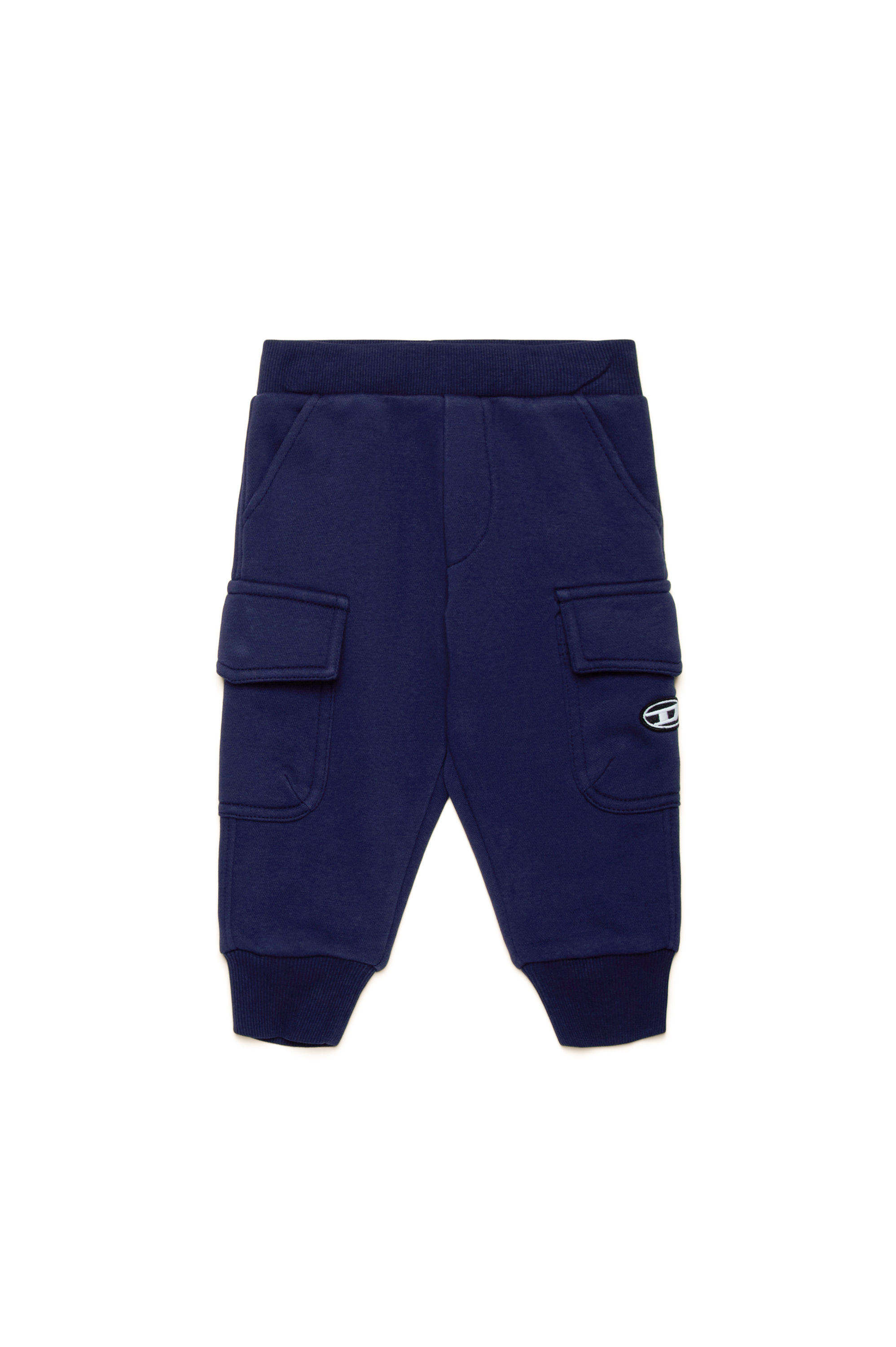 Diesel - POCKEB, Pantaloni tuta cargo con patch Oval D Uomo in Blu - 1