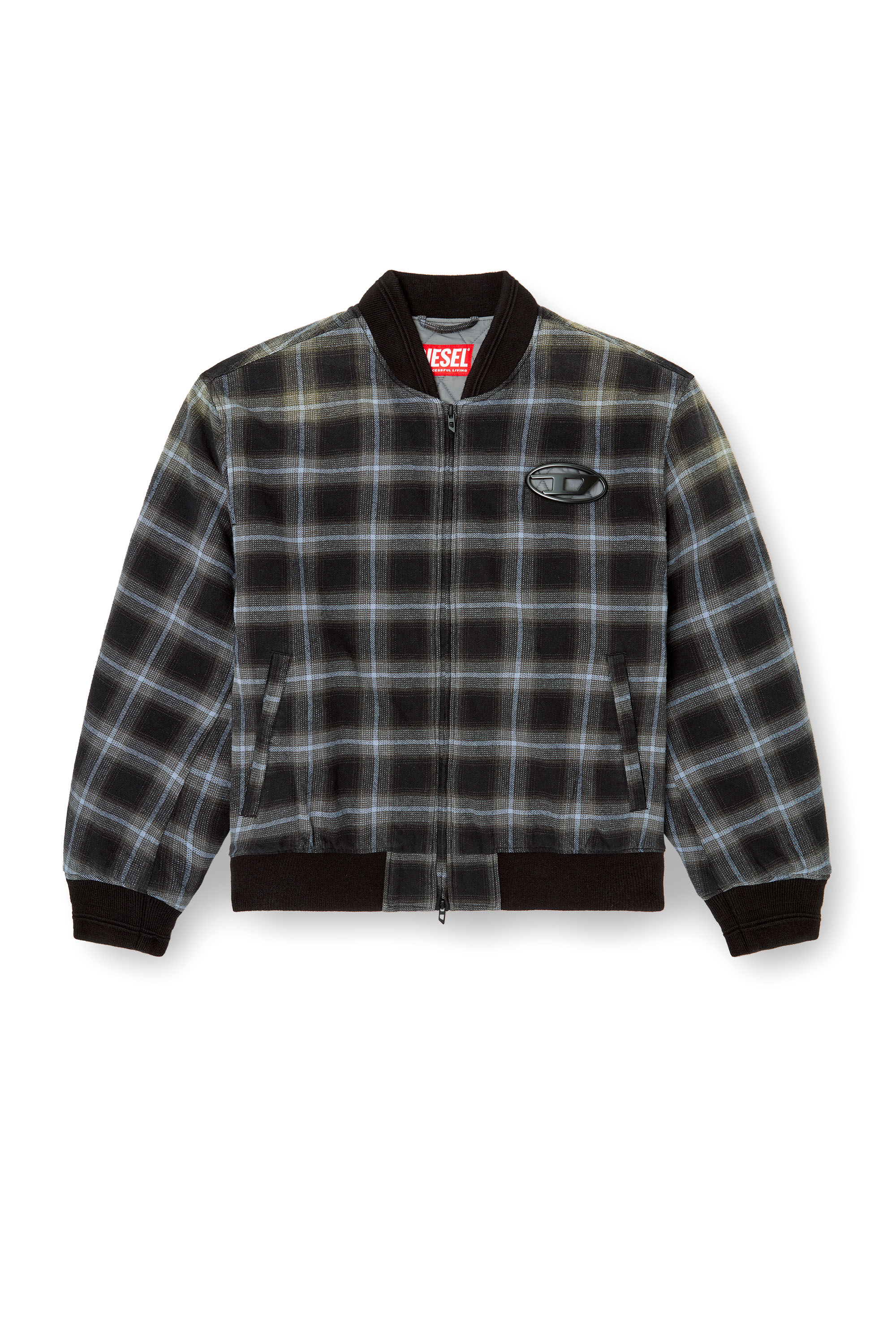 Diesel - J-SAINT, Bomber imbottito in flanella check Uomo in Multicolor - 3