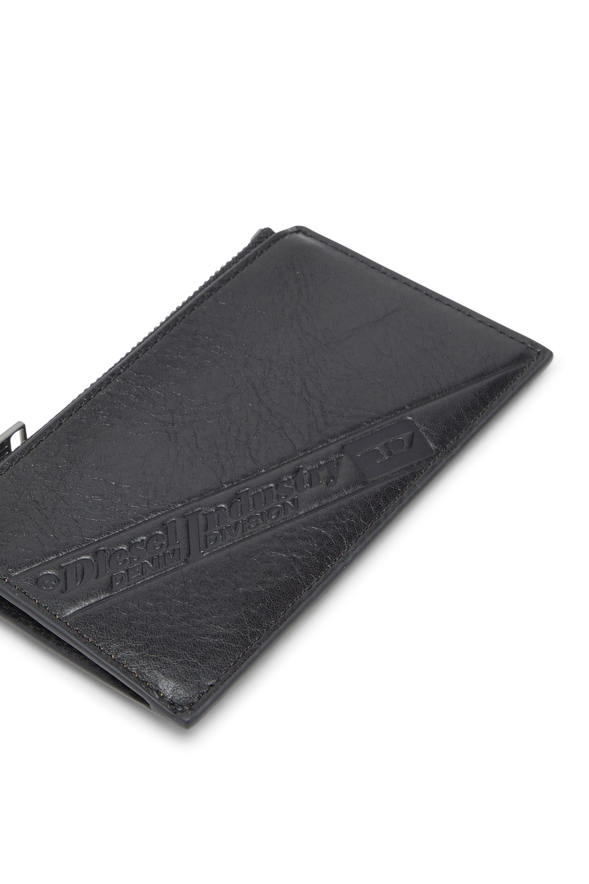 Diesel - FLAG-D CARD HOLDER III, Portatessere in pelle con chiusura a zip Uomo in Nero - 4