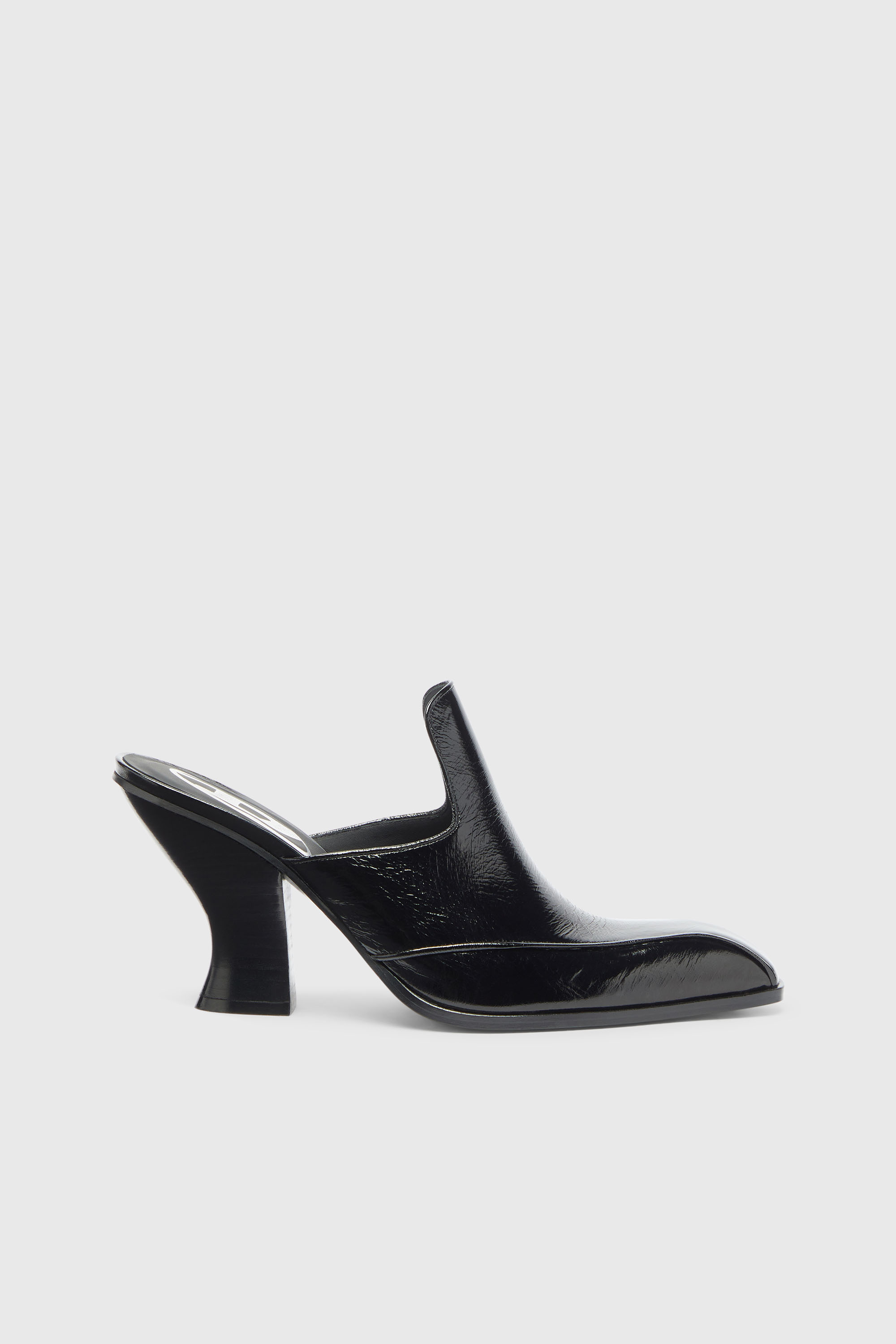 Diesel - D-LUFFY-75-MULE, D-Luffy - Mules stile western in pelle verniciata Donna in Nero - 1