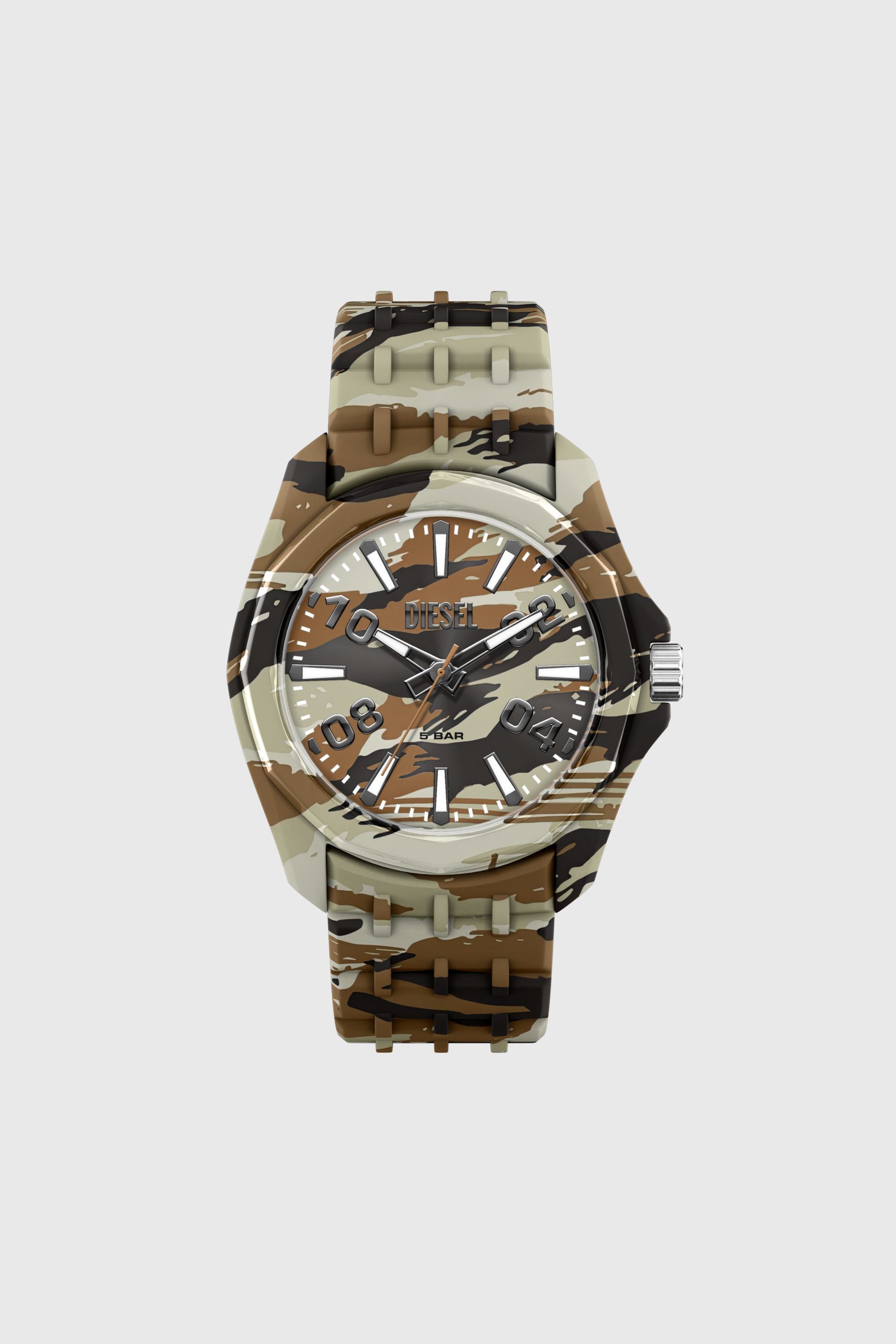 Diesel - DZ2242 WATCH, Orologio Stinger camo in silicone Uomo in Multicolor - 1