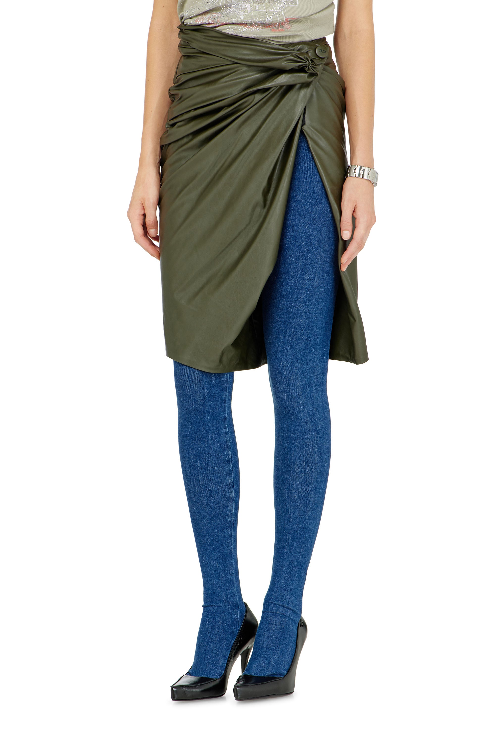 Diesel - O-DASLI, Gonna a tubino drappeggiata con spacco Donna in ToBeDefined - 2