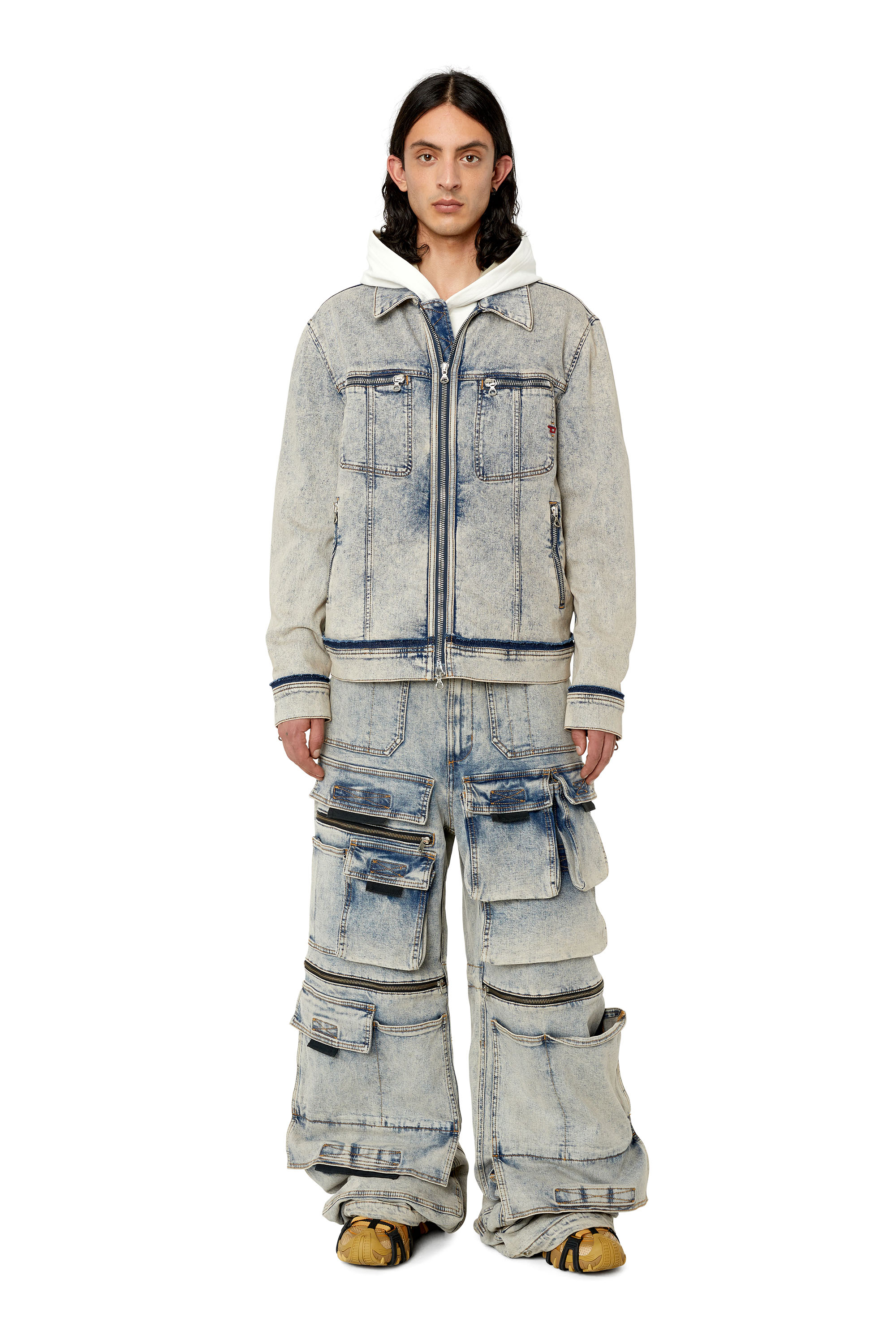 Diesel - Straight Jeans D-Onlypockets 09F12, Blu medio - Image 6