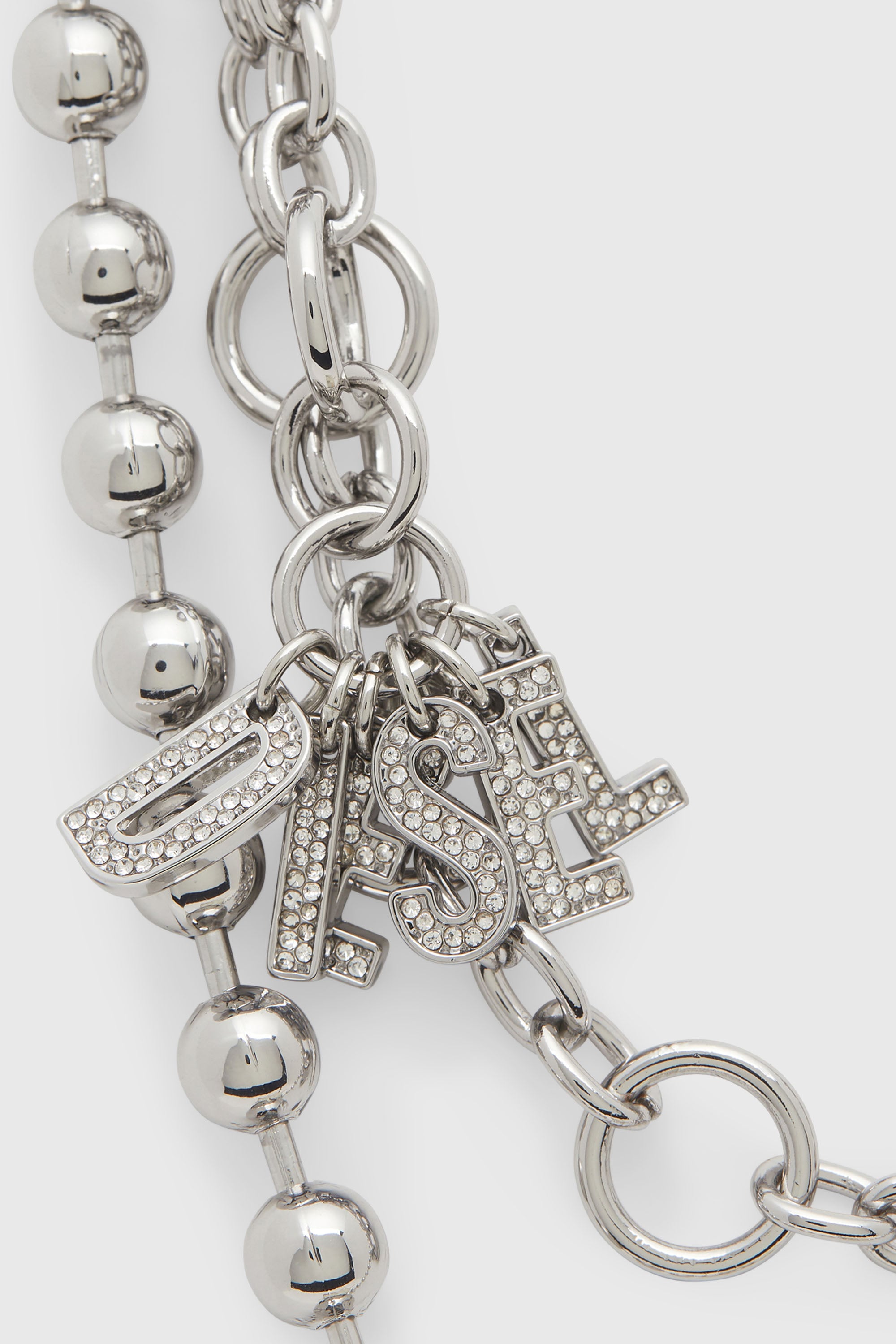 Diesel - CHAIN-D II L, Woman's Metal charm with chains and pendants in Silver - 2