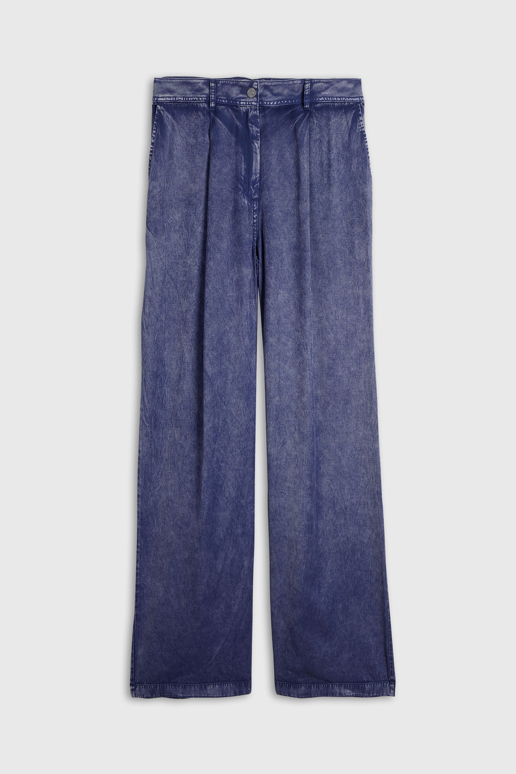 Diesel - P-AUSTINE, Pantaloni wide-leg in viscosa effetto denim Donna in Blu - 2