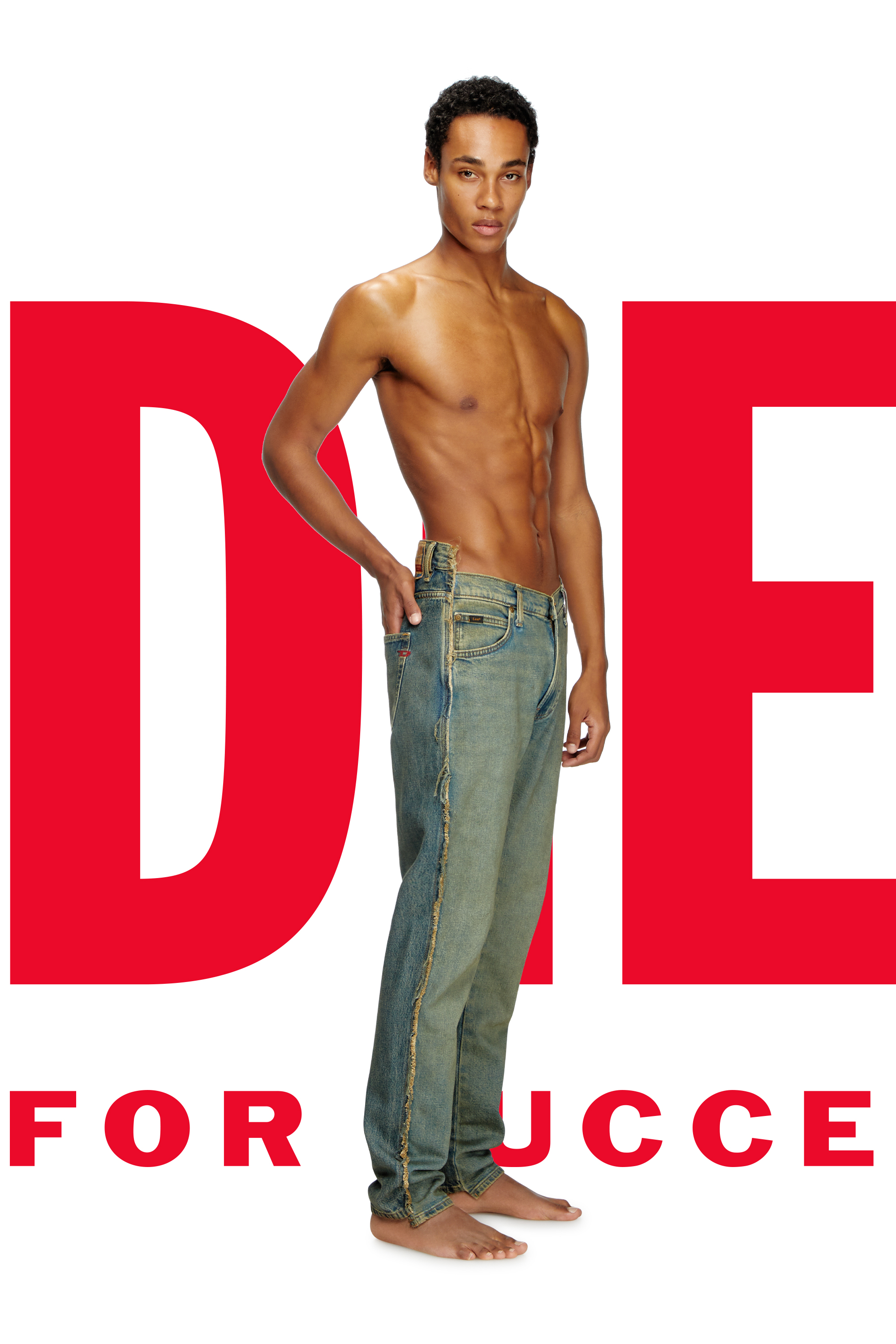 Diesel - Regular Jeans Dieseloves 04 09M98 Uomo, Blu Scuro - Image 2