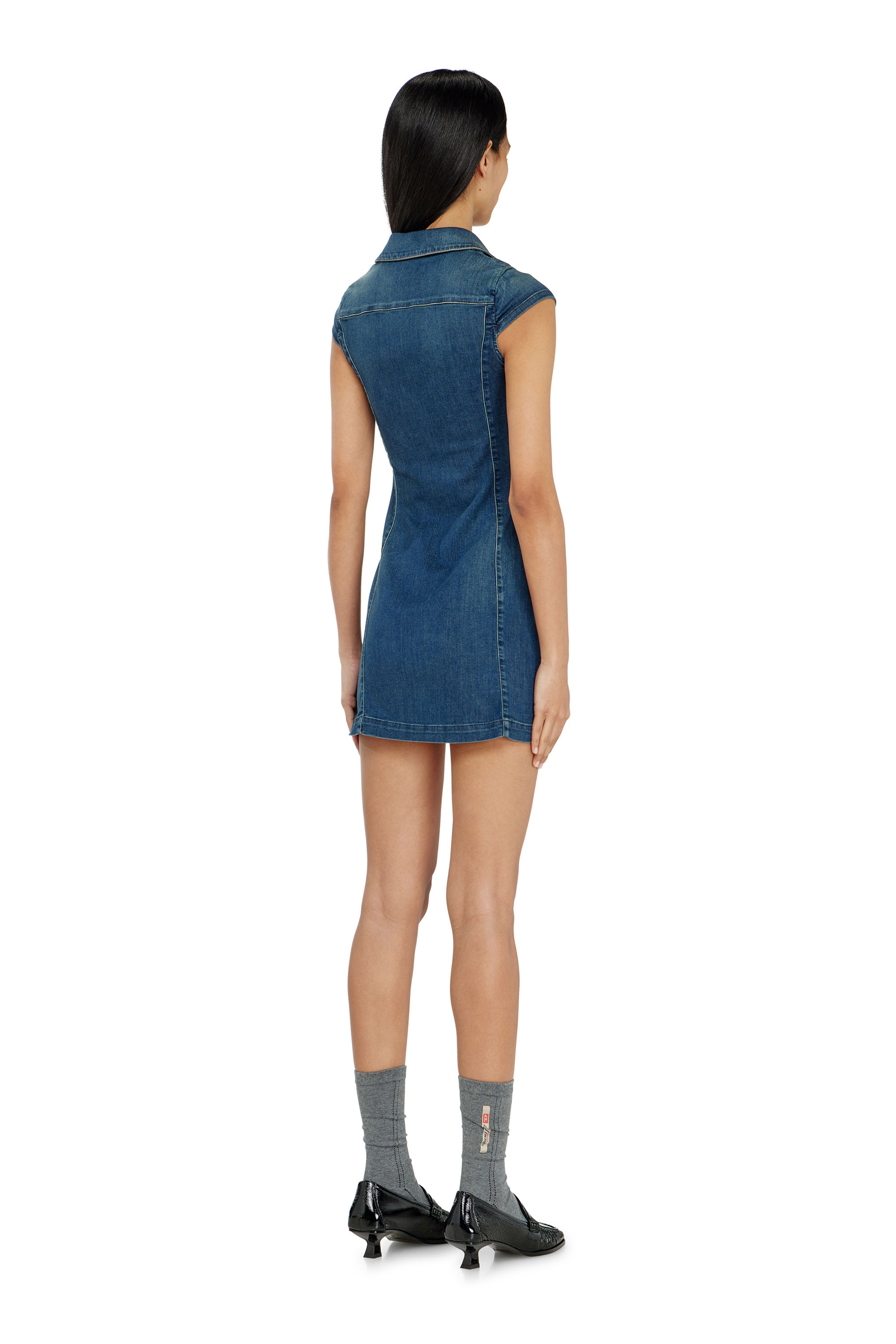 Diesel - DE-LORVYN-S, Abito camicia in denim con zip Donna in ToBeDefined - 3