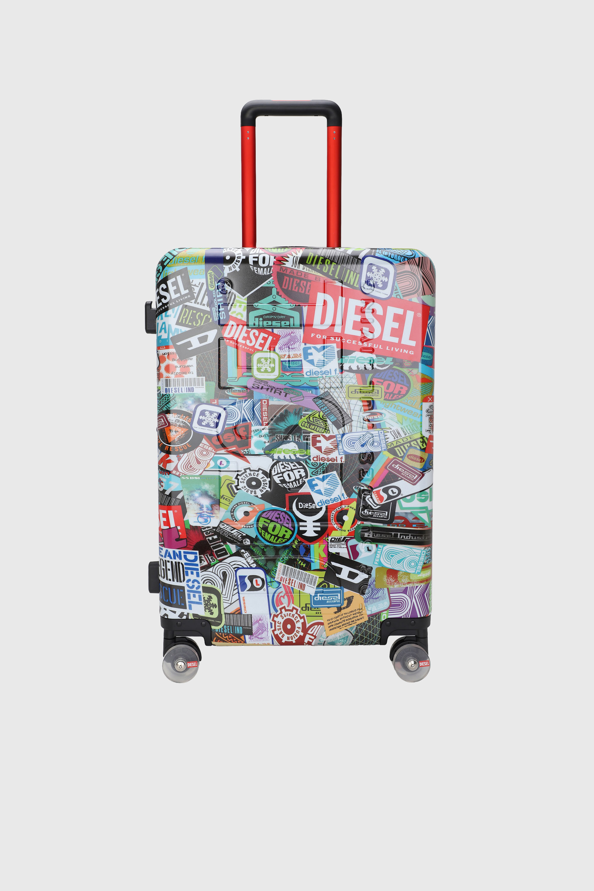 Diesel - DIESEL PC PRINTED TROLLEY-STICKERS- DSL0, Valigia stile sticker taglia M Unisex in Multicolor - 1