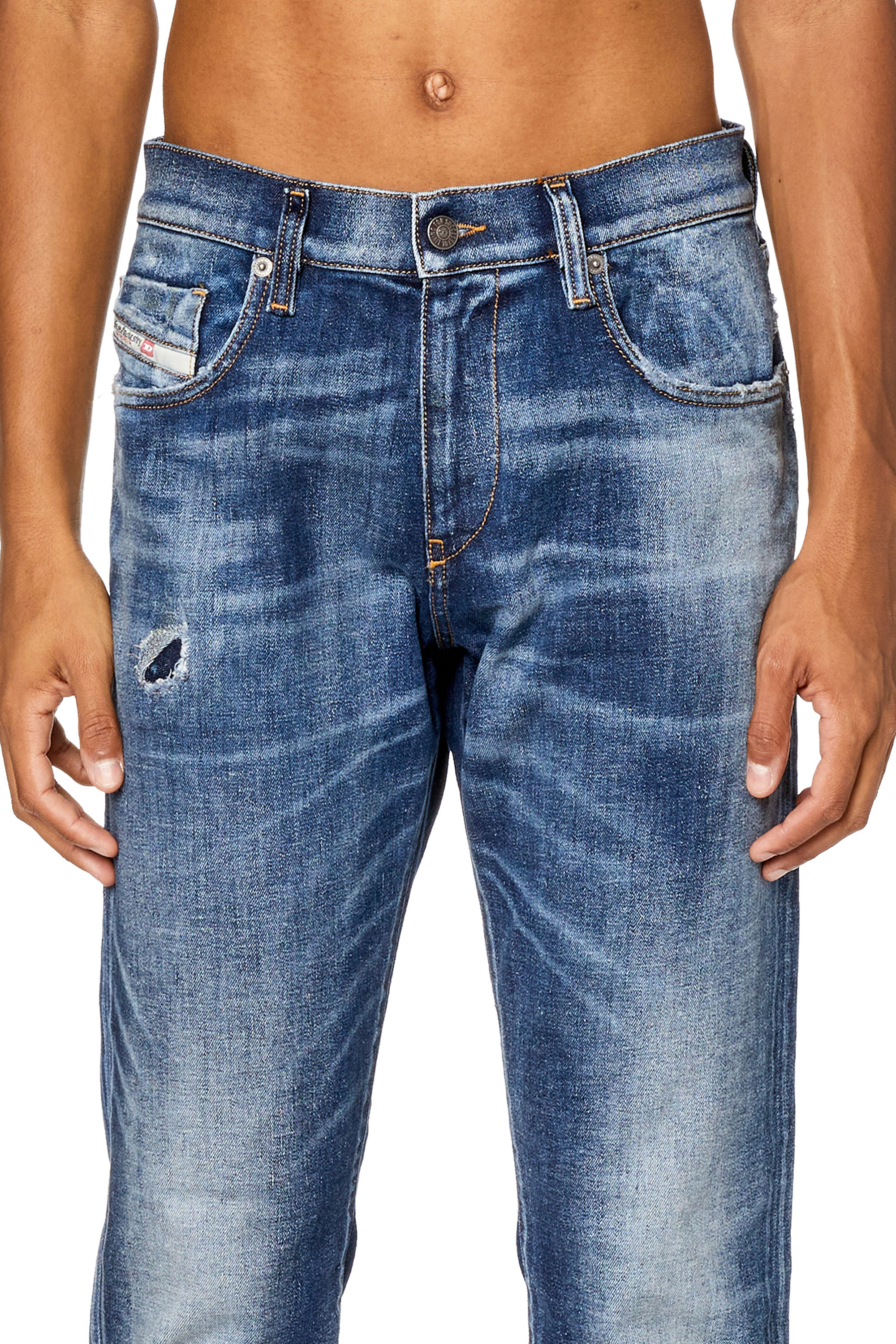 Diesel - Slim Jeans 2019 D-Strukt 09G89, Blu medio - Image 3