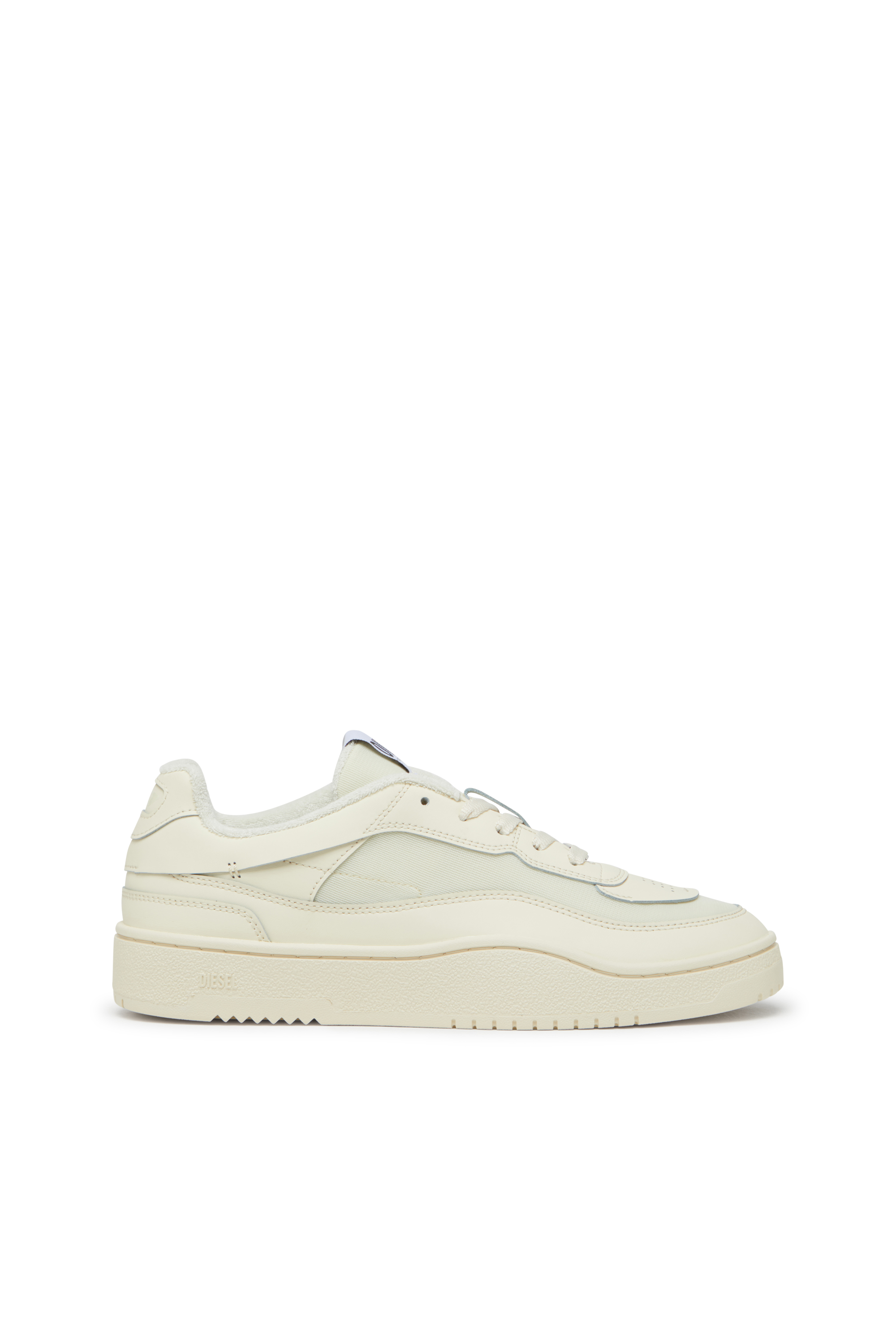 Diesel - S-OVAL SKATE LOW, S-Oval Skate-Sneaker in pelle e tessuto Uomo in Beige - 1