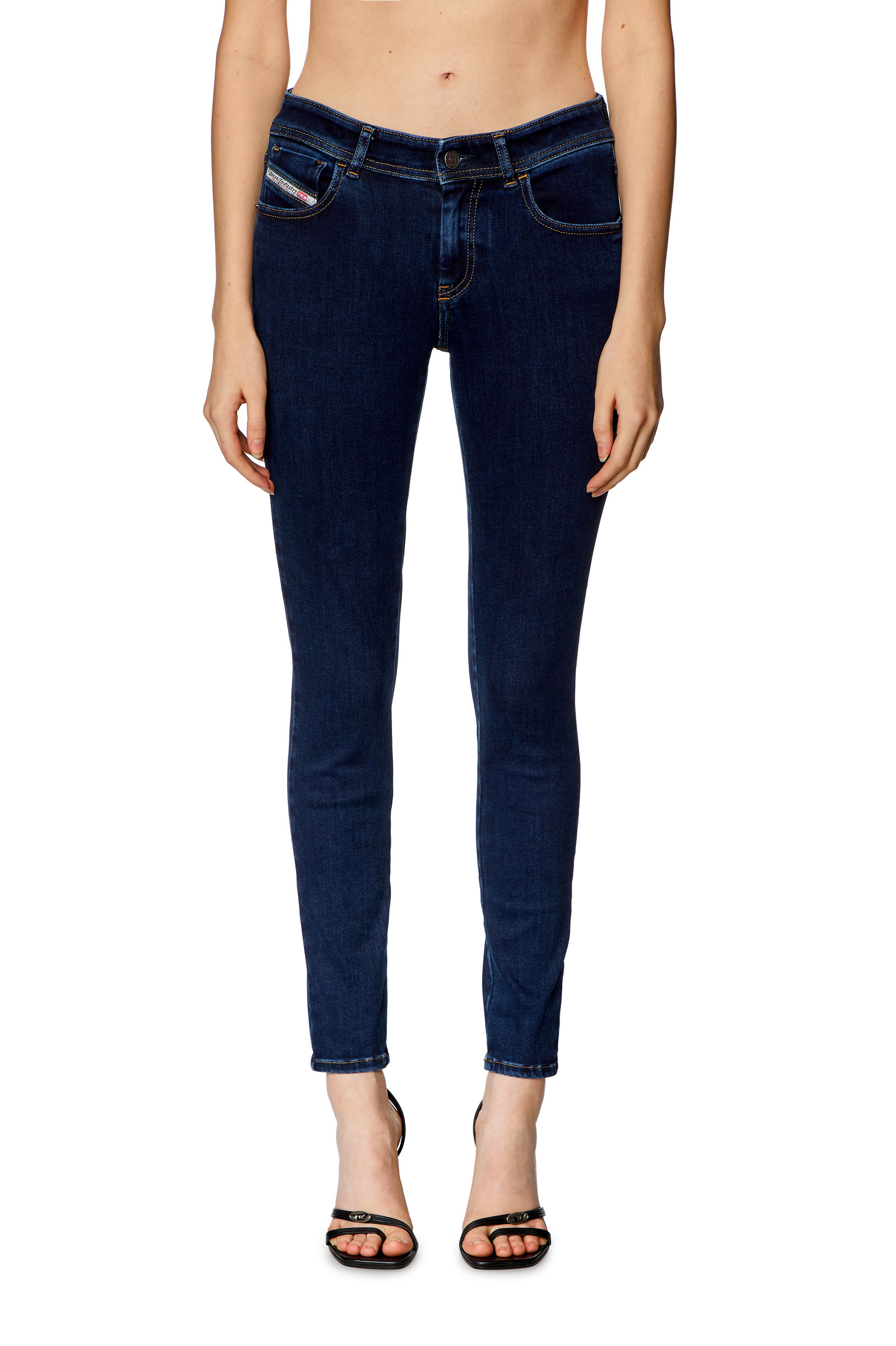 Diesel - Super skinny Jeans 2017 Slandy 09H80, Blu Scuro - Image 1