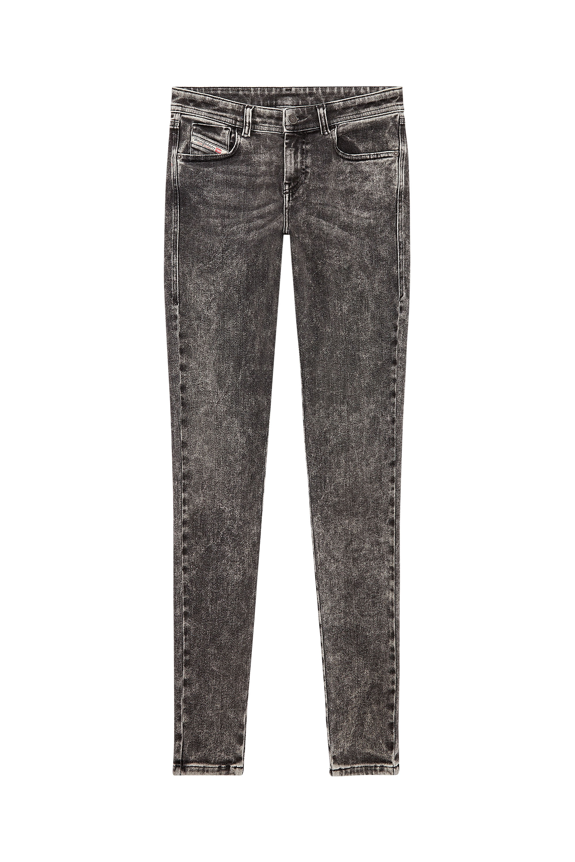 Diesel - Super skinny Jeans 2017 Slandy 09F80, Nero/Grigio scuro - Image 5
