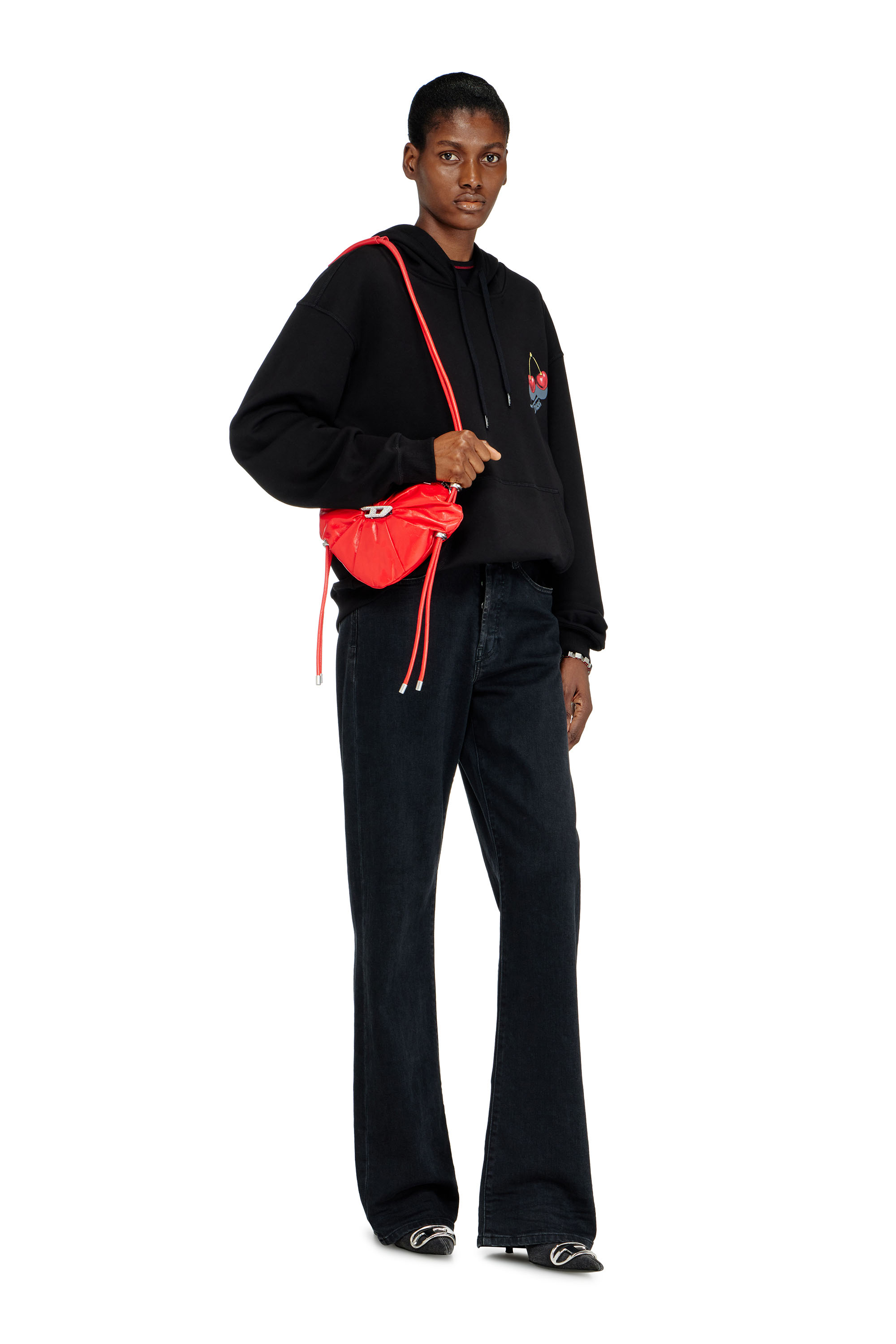 Diesel - SCRUNCH-D HEART, Scrunch-D-Borsa a cuore in pelle scrunched Donna in Rosso - 3