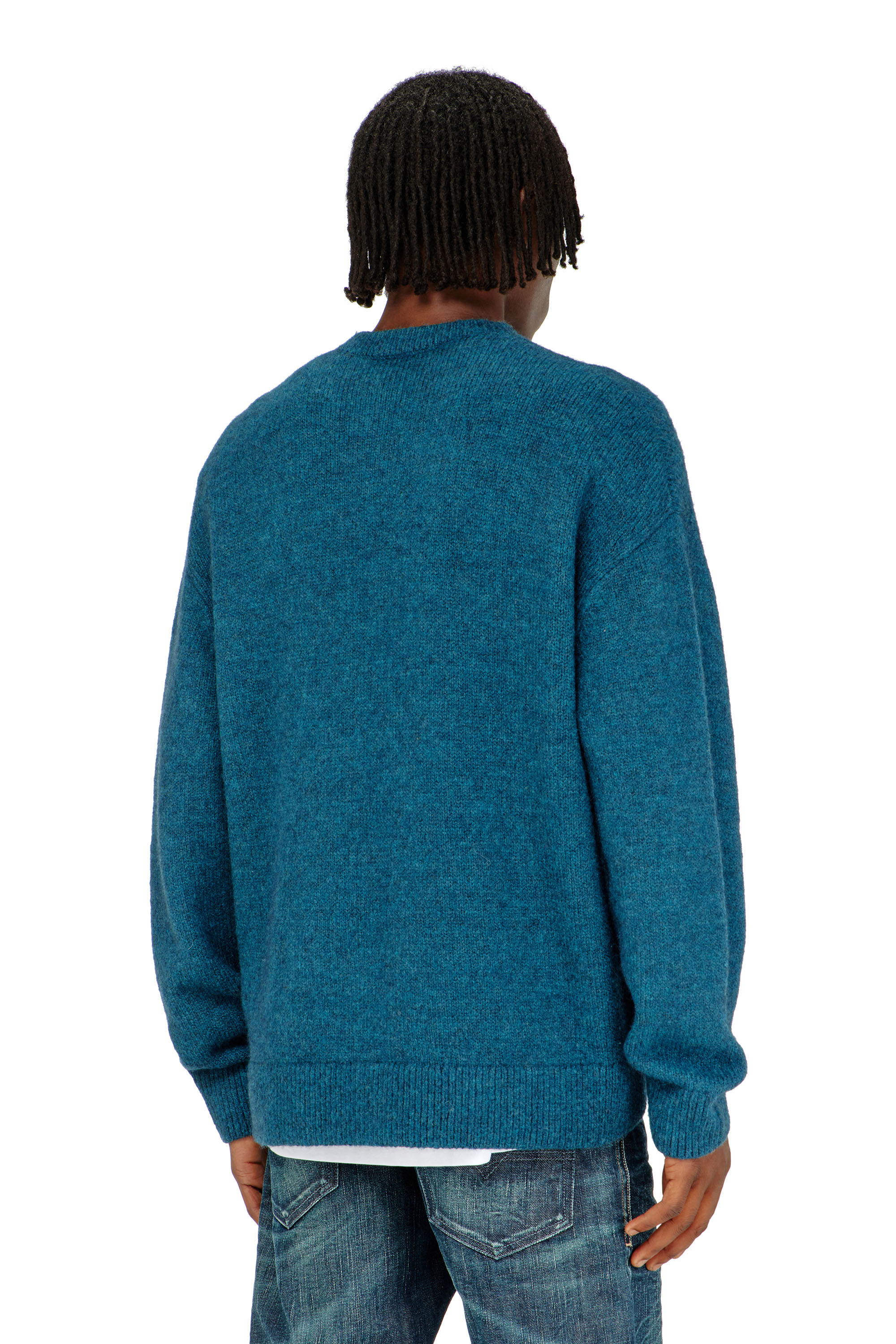 Diesel - K-AREESO, Maglia in misto lana e alpaca Uomo in Verde - 4