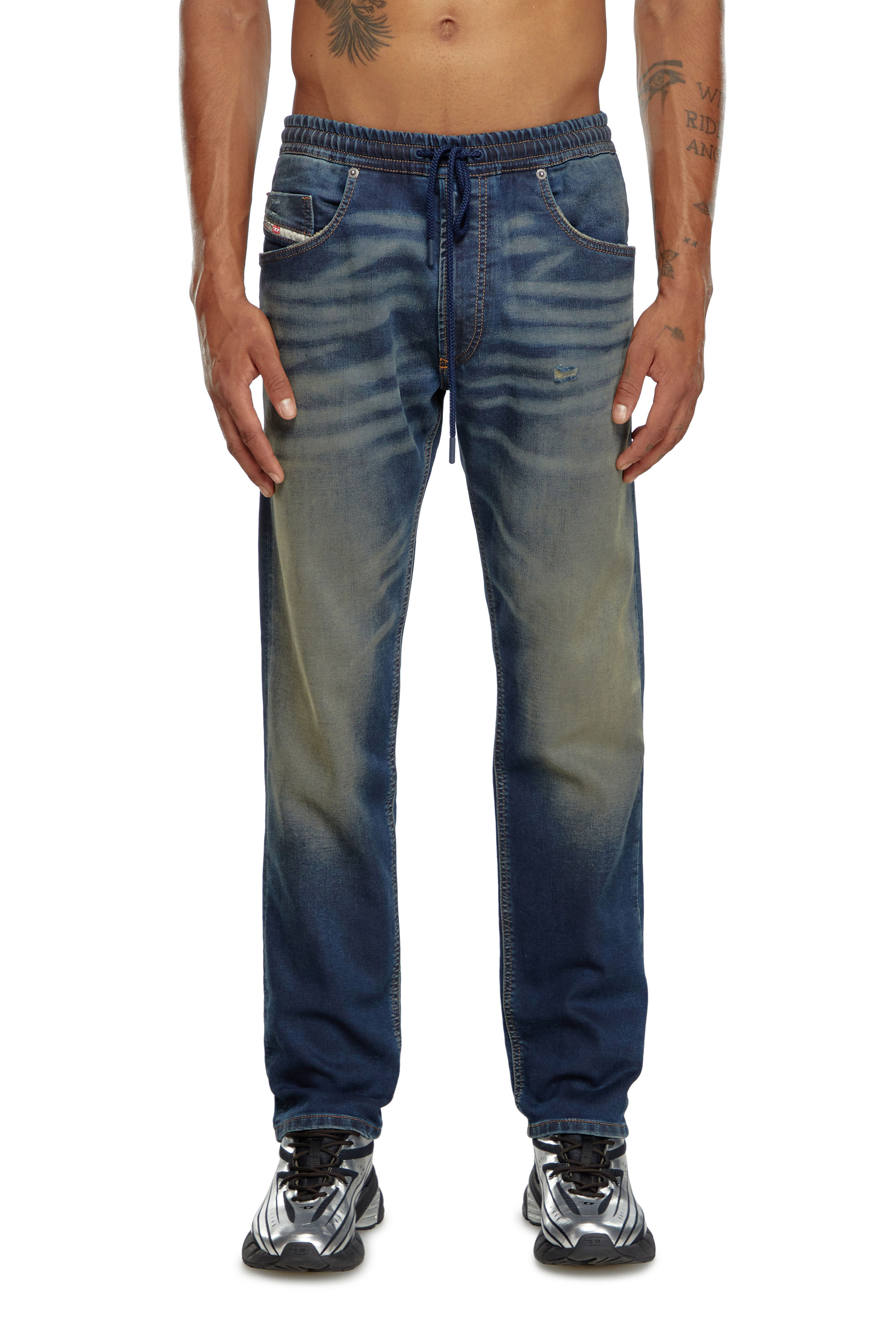 Diesel - Tapered 2030 D-Krooley Joggjeans® 09J34 Uomo, Blu Scuro - Image 1