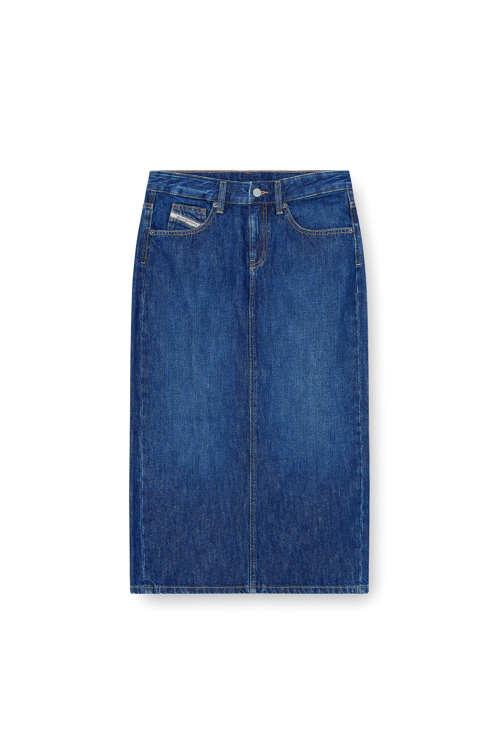 Diesel - DE-SKYE-D, Gonna midi in denim Donna in Blu - 2
