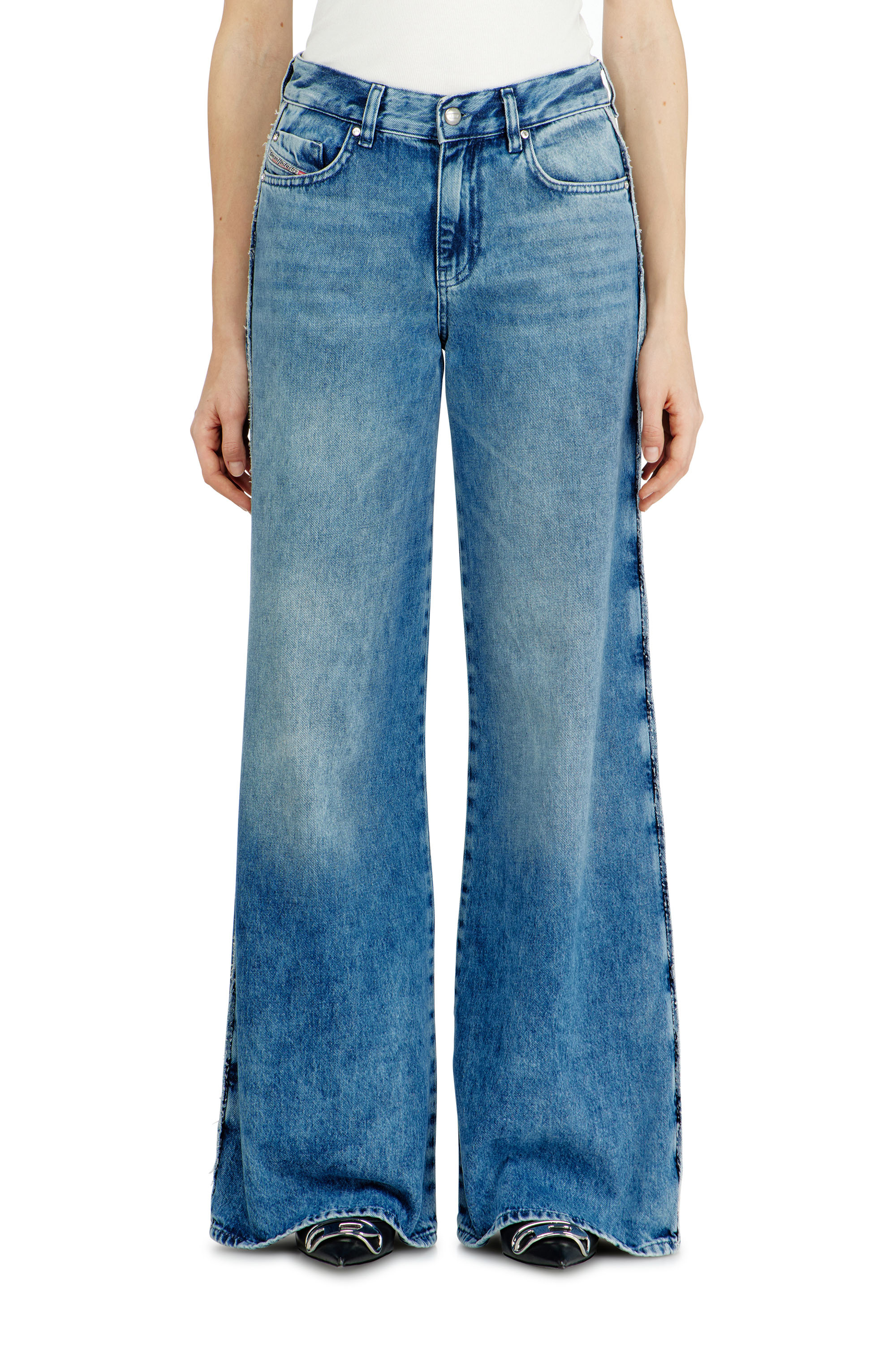 Diesel - Flare Jeans 1978 D-Akemi 0ADCJ Donna, Blu medio - Image 4