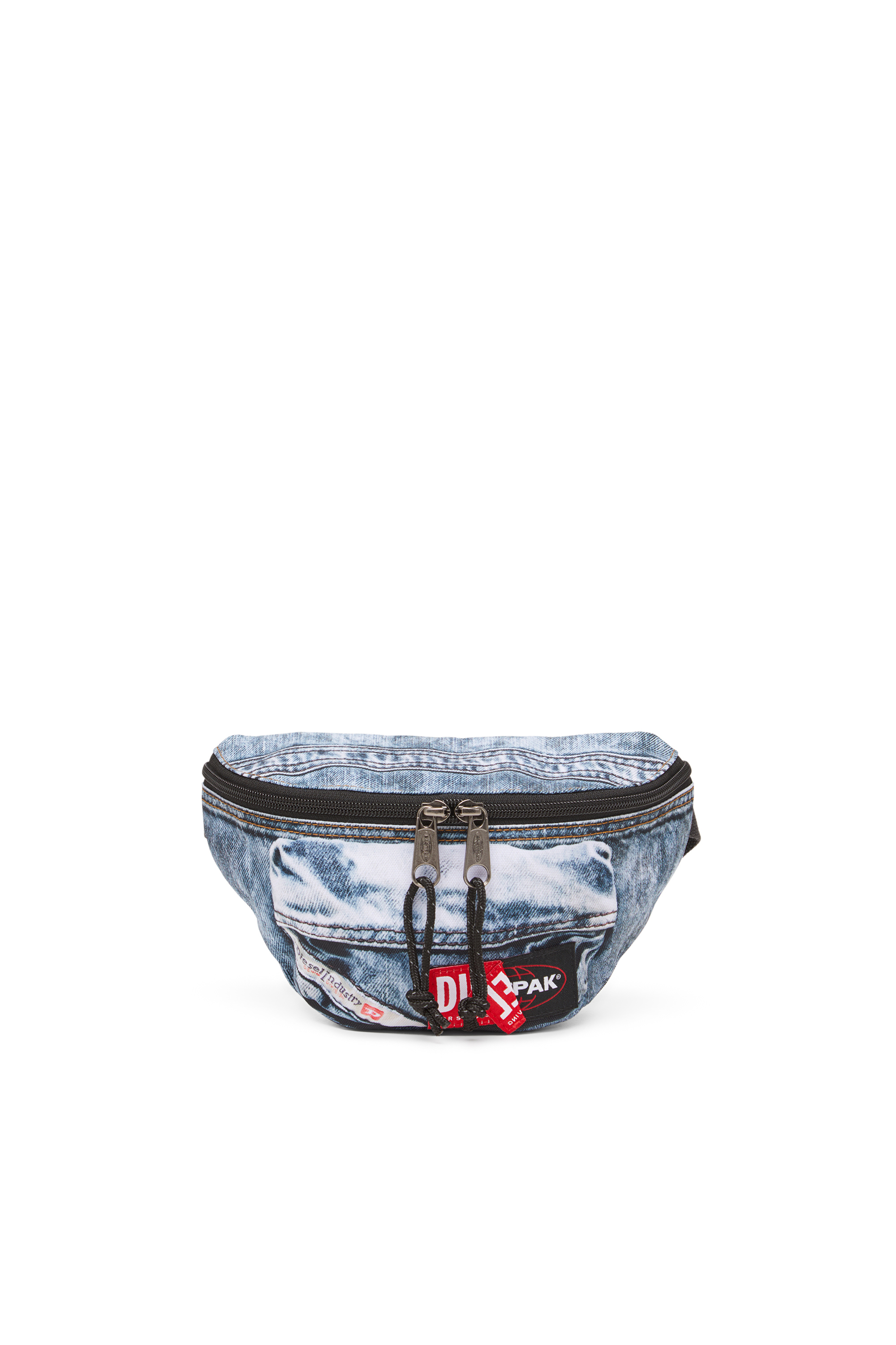 Diesel - DIESEL SPRINGER, Marsupio in denim trompe l'oeil Unisex in Blu - 1