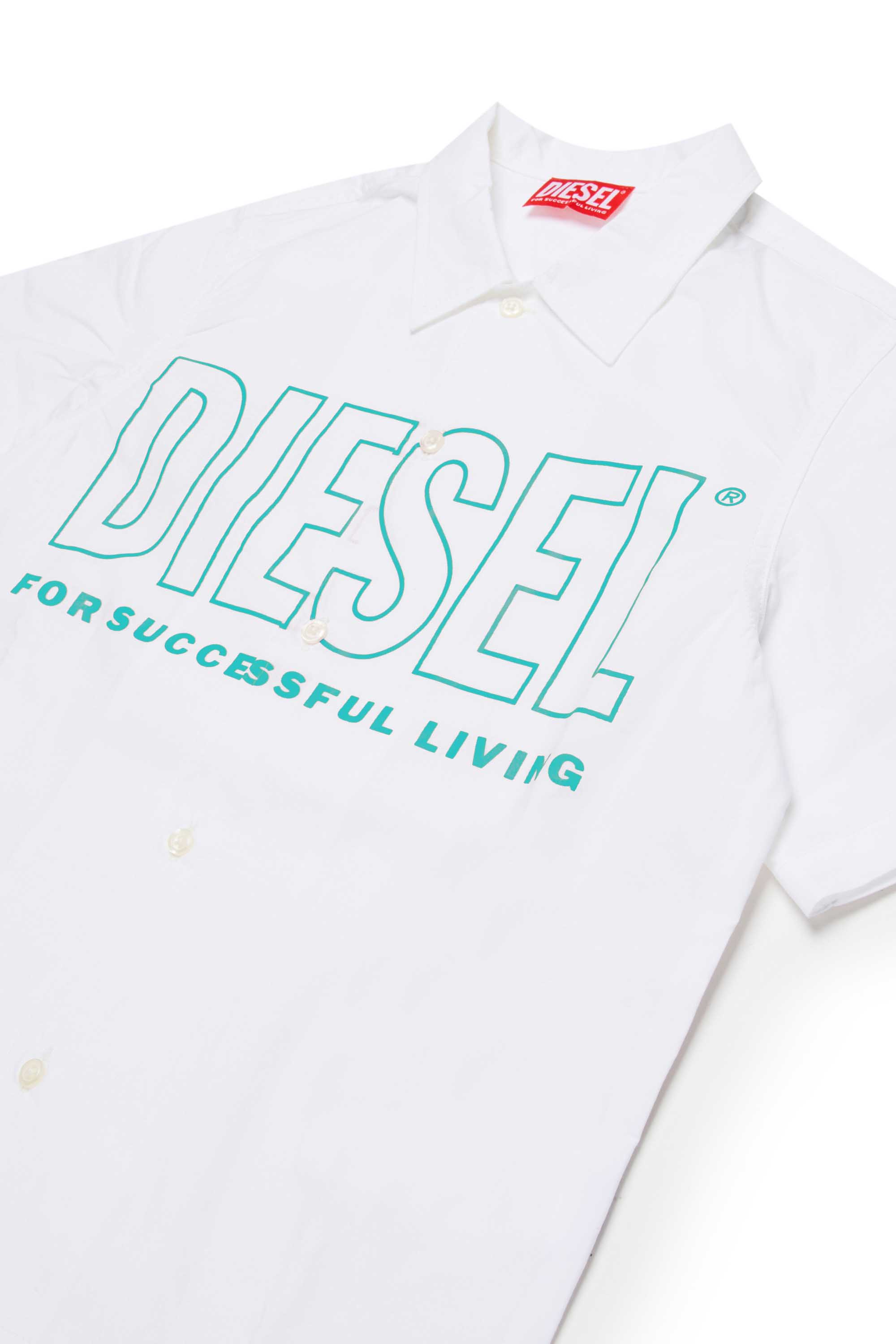 Diesel - MCDRID, Camicia in cotone a maniche corte Uomo in Bianco - 3