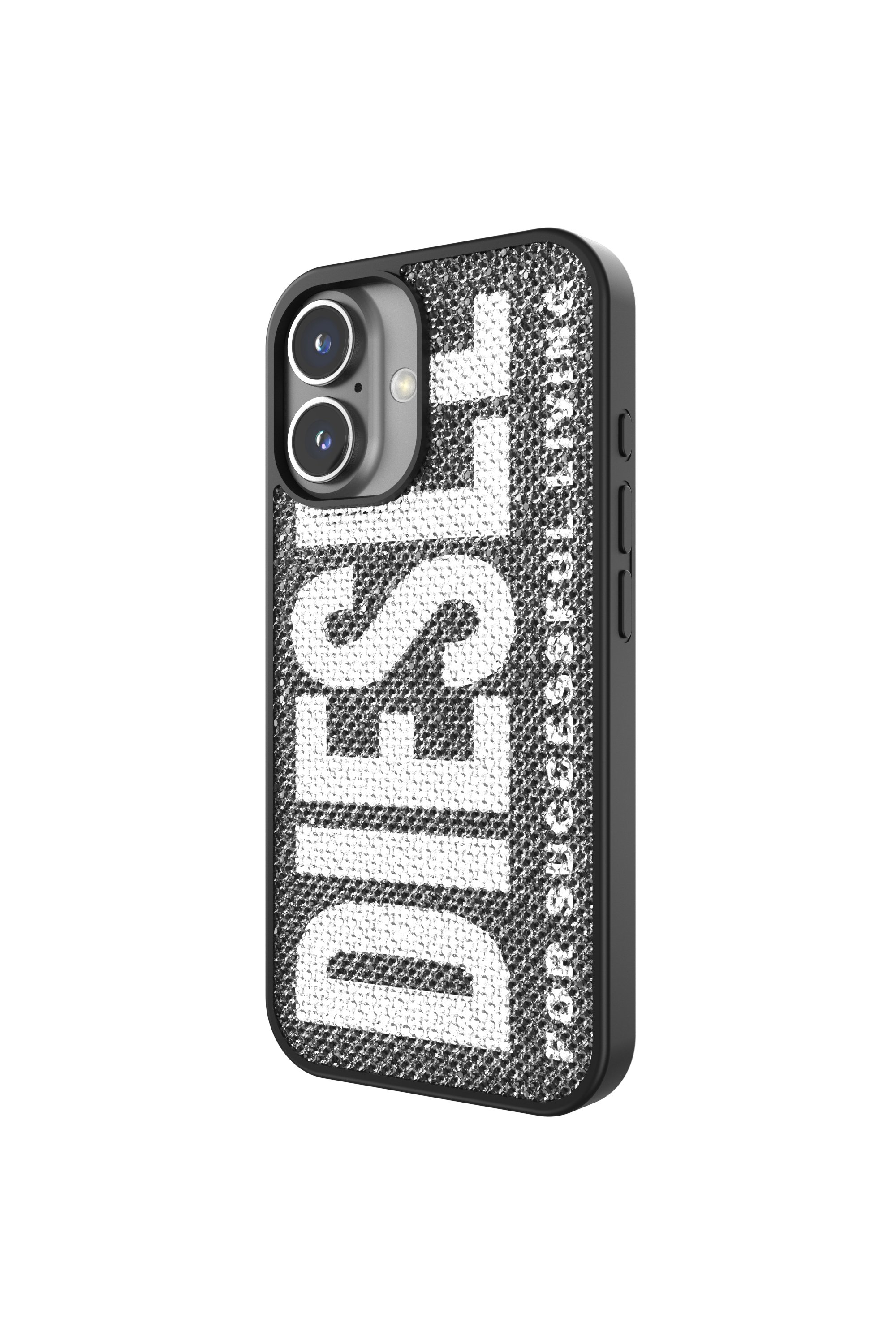 Diesel - 60183 MOULDED CASE, Cover con cristallo Swarovski per iP 16 Unisex in Nero - 4