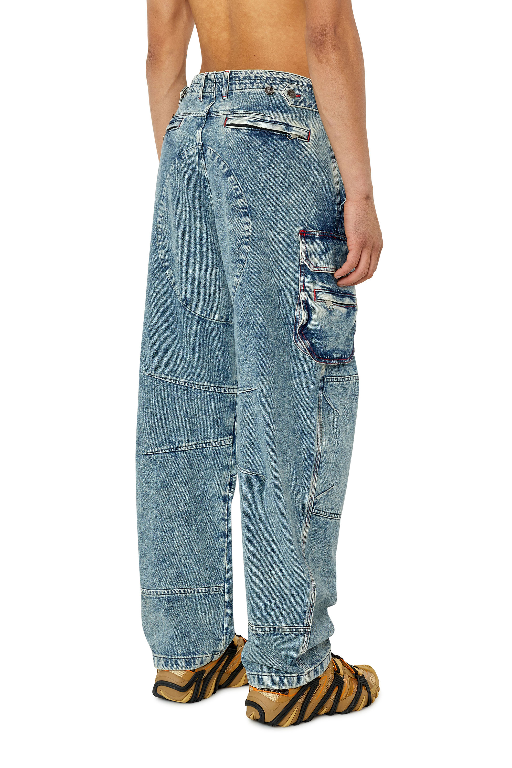 Diesel - D-Fish 0EMAN Straight Jeans, Blu medio - Image 2