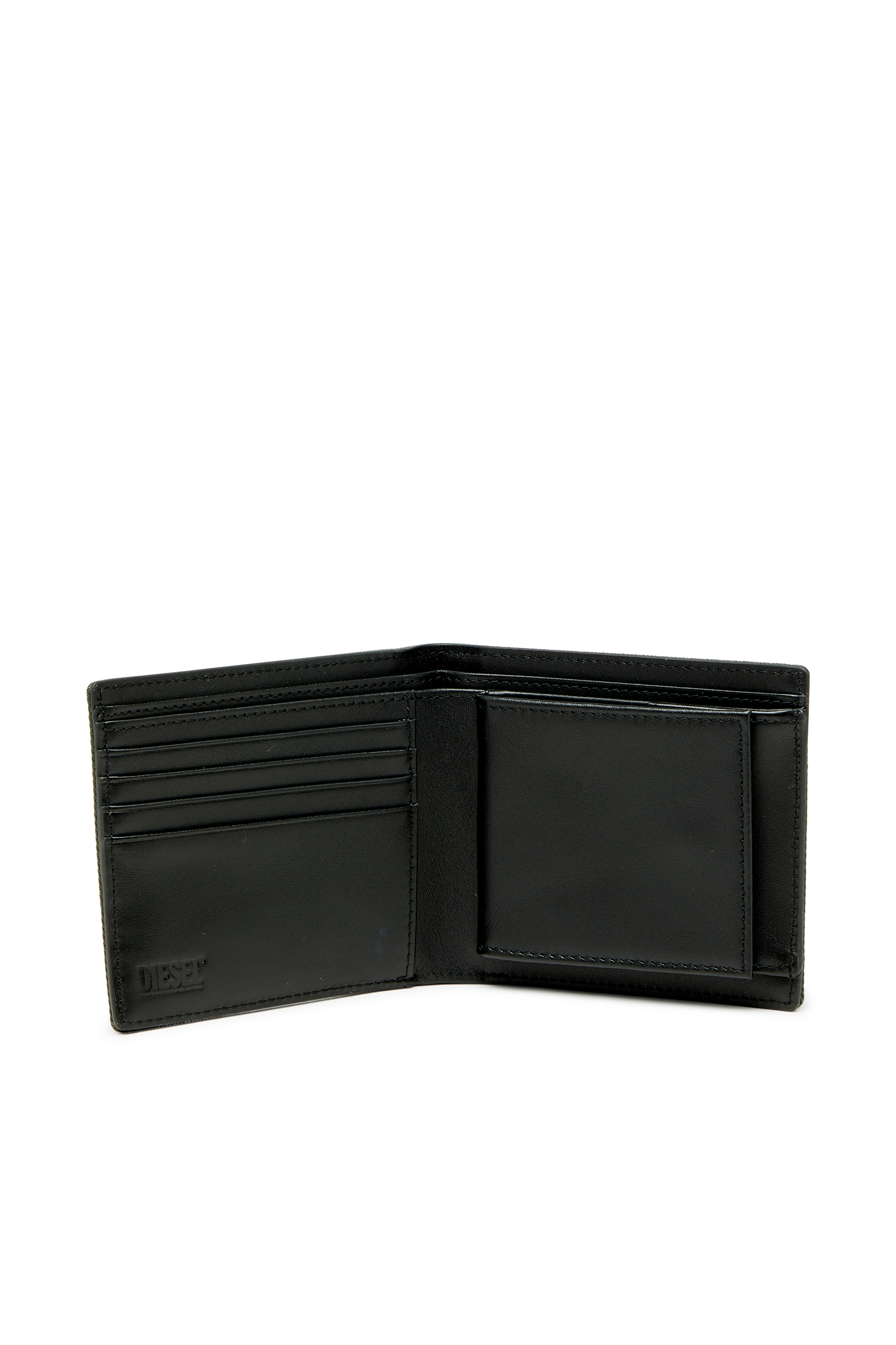 Diesel - D-PACK BI FOLD COIN 3D, Portafoglio piccolo bi-fold con patch Diesel Uomo in Verde - 3