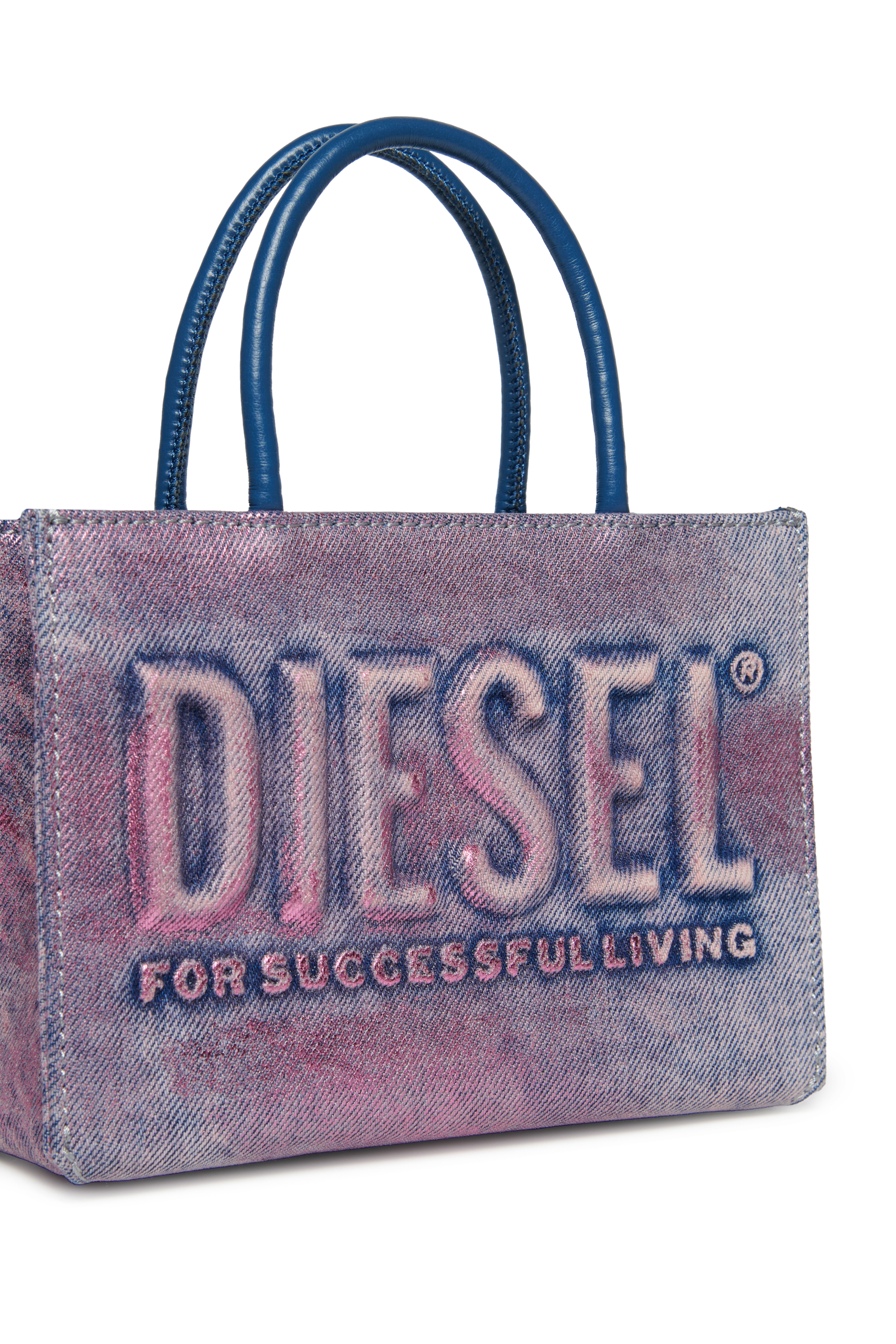 Diesel - DSL 3D MINI BAG, Dsl 3D - Borsa in cotone con tracolla Donna in Multicolor - 4