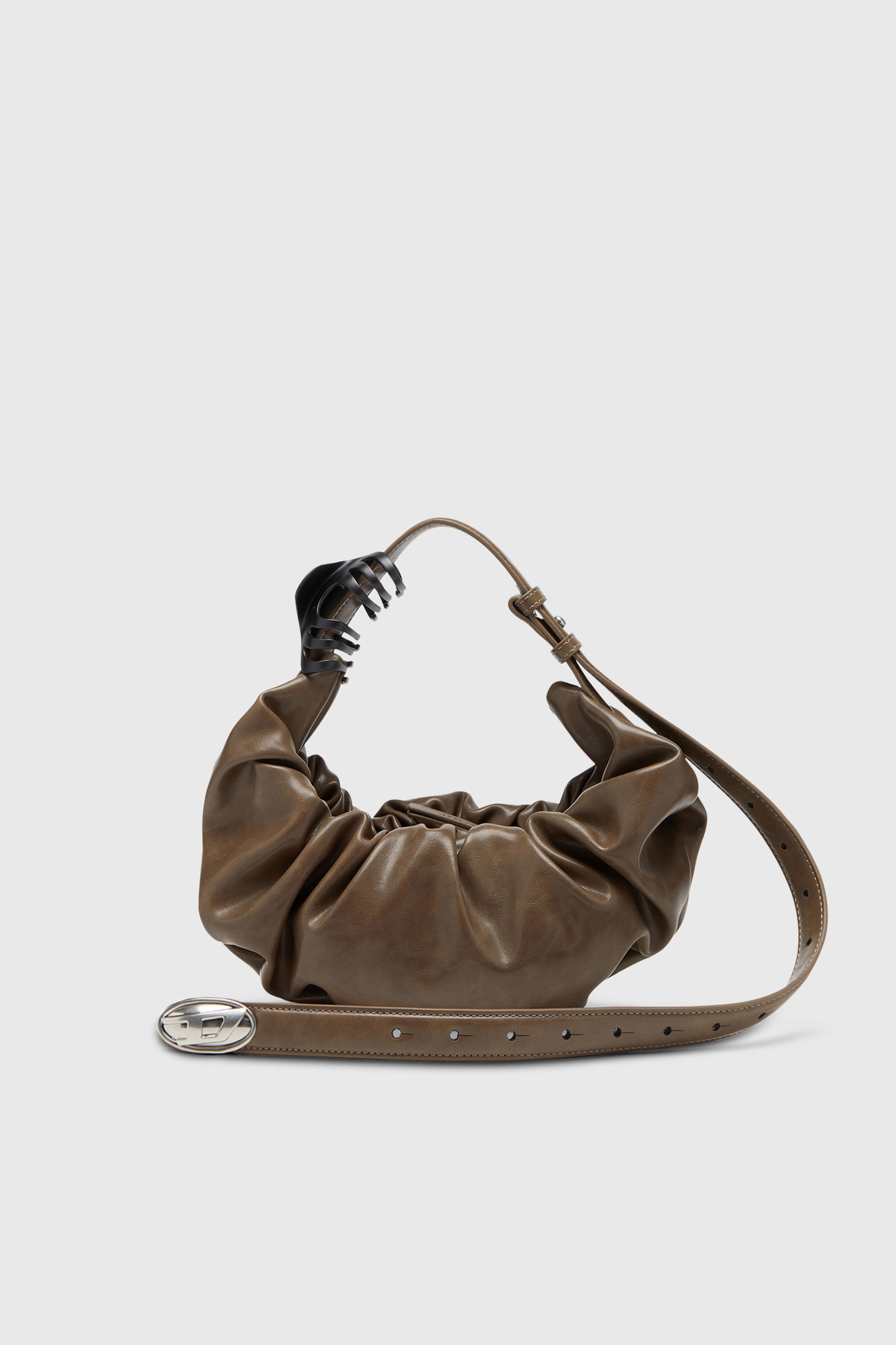 Diesel - GRAB-D HOBO S, Grab-D-Borsa hobo piccola arricciata Donna in Marrone - 1