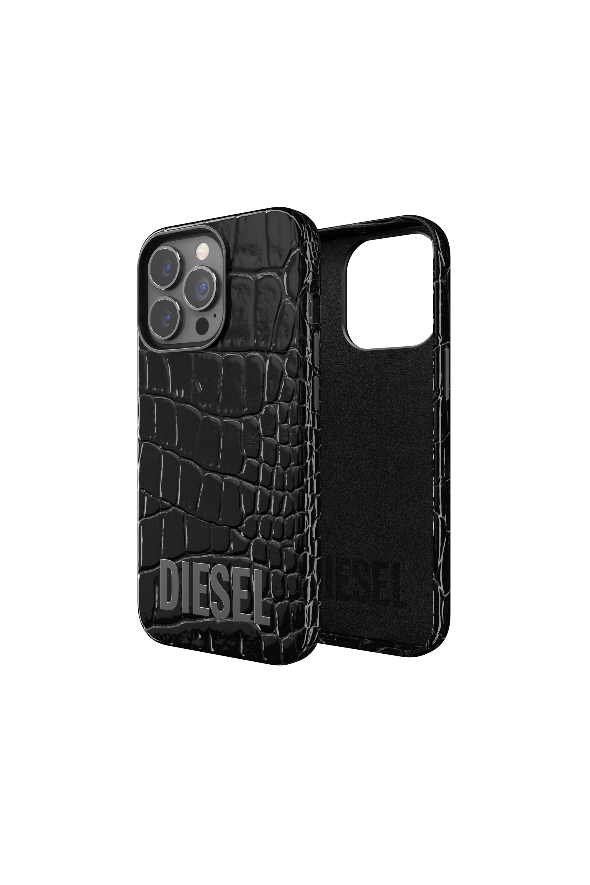 Diesel - 47174 STANDARD CASE, Cover full wrap per iPhone 13 Pro Unisex in Nero - 1