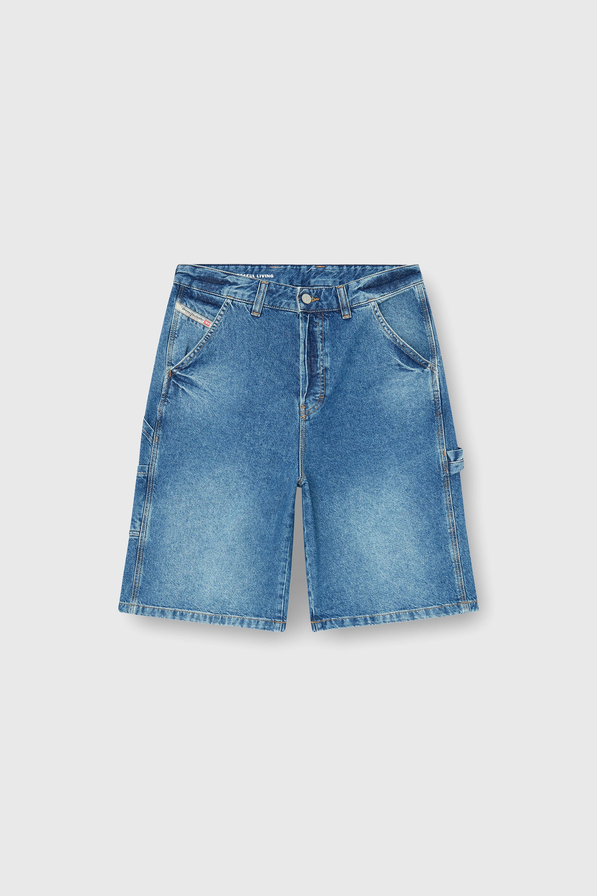 Diesel - D-LIVERY-W-SHORT, Shorts in denim stile utility Uomo in Blu - 2