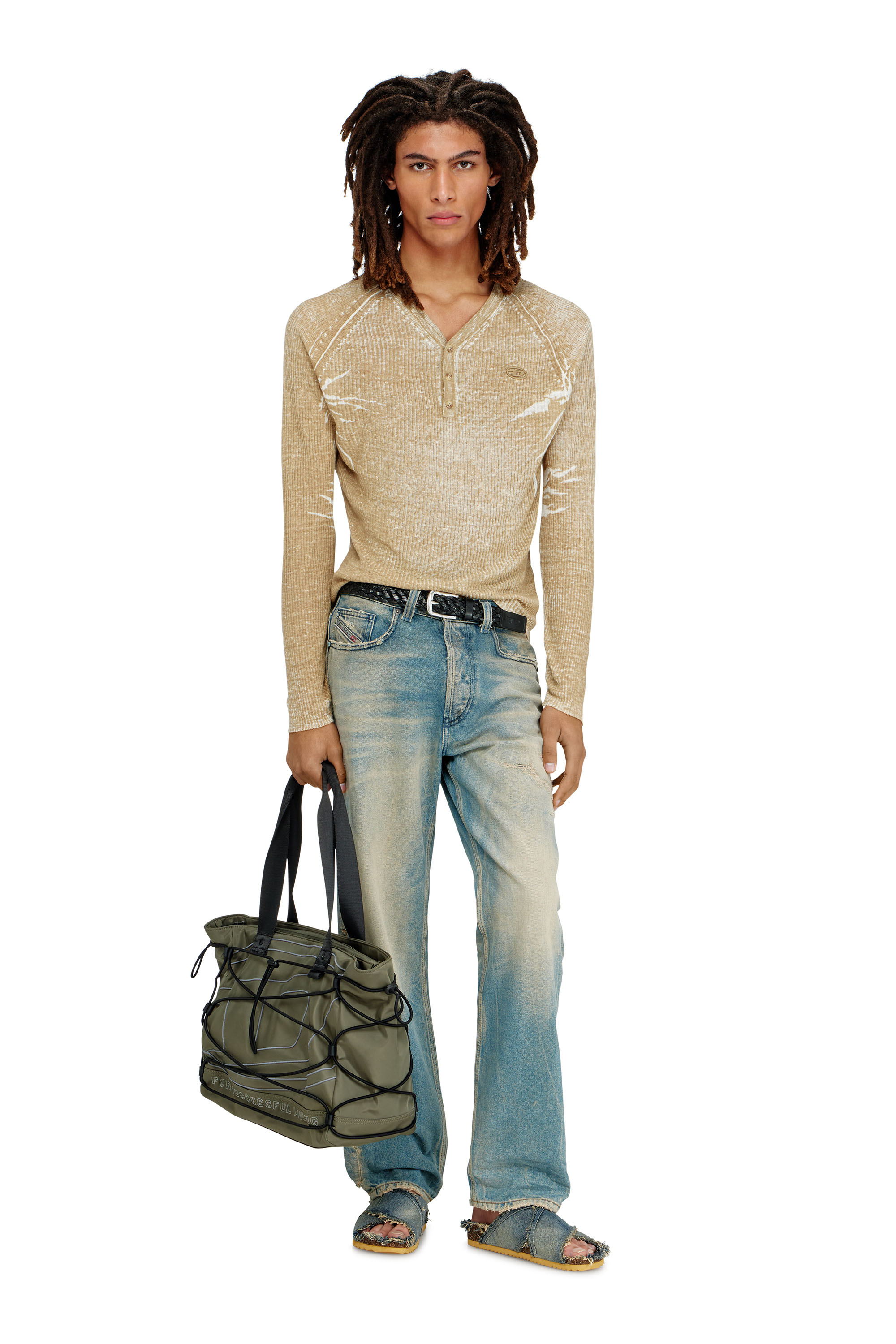 Diesel - K-ZENON, Maglia con stampa interna Uomo in Marrone - 2