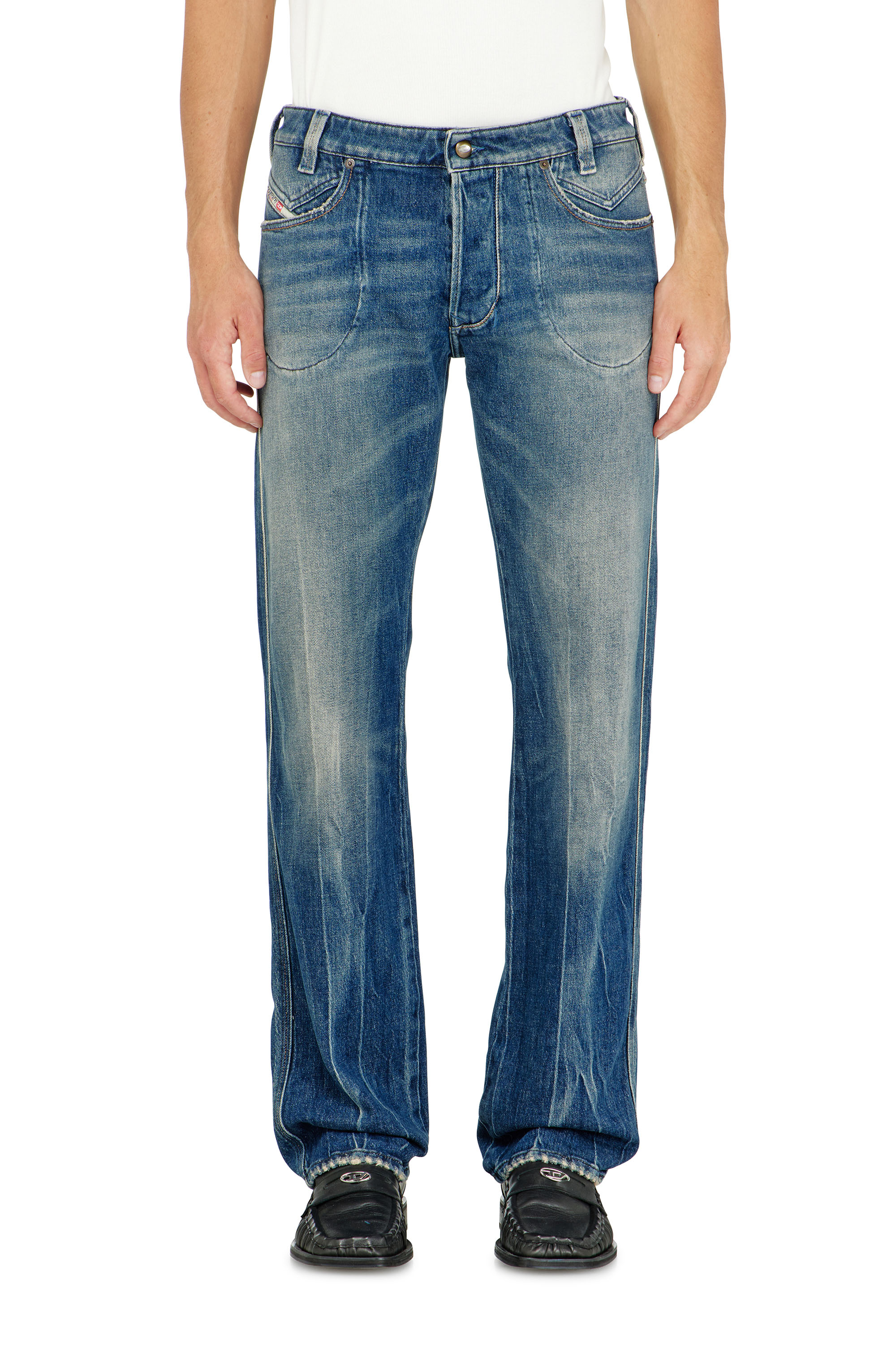 Diesel - Regular Jeans 1985 Larkee 09Q27 Uomo, Blu medio - Image 4