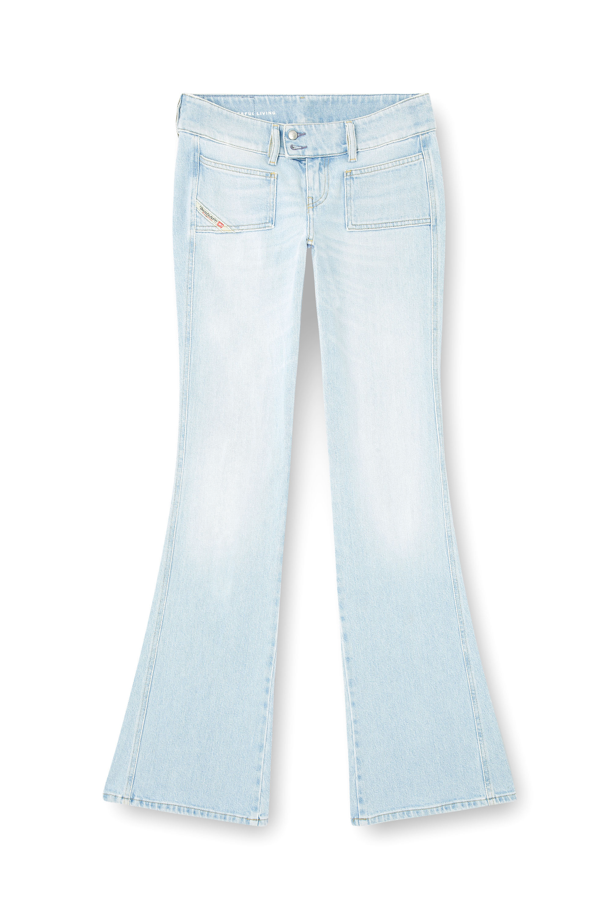 Diesel - Bootcut Jeans D-Hush 09M11 Donna, Blu Chiaro - Image 3
