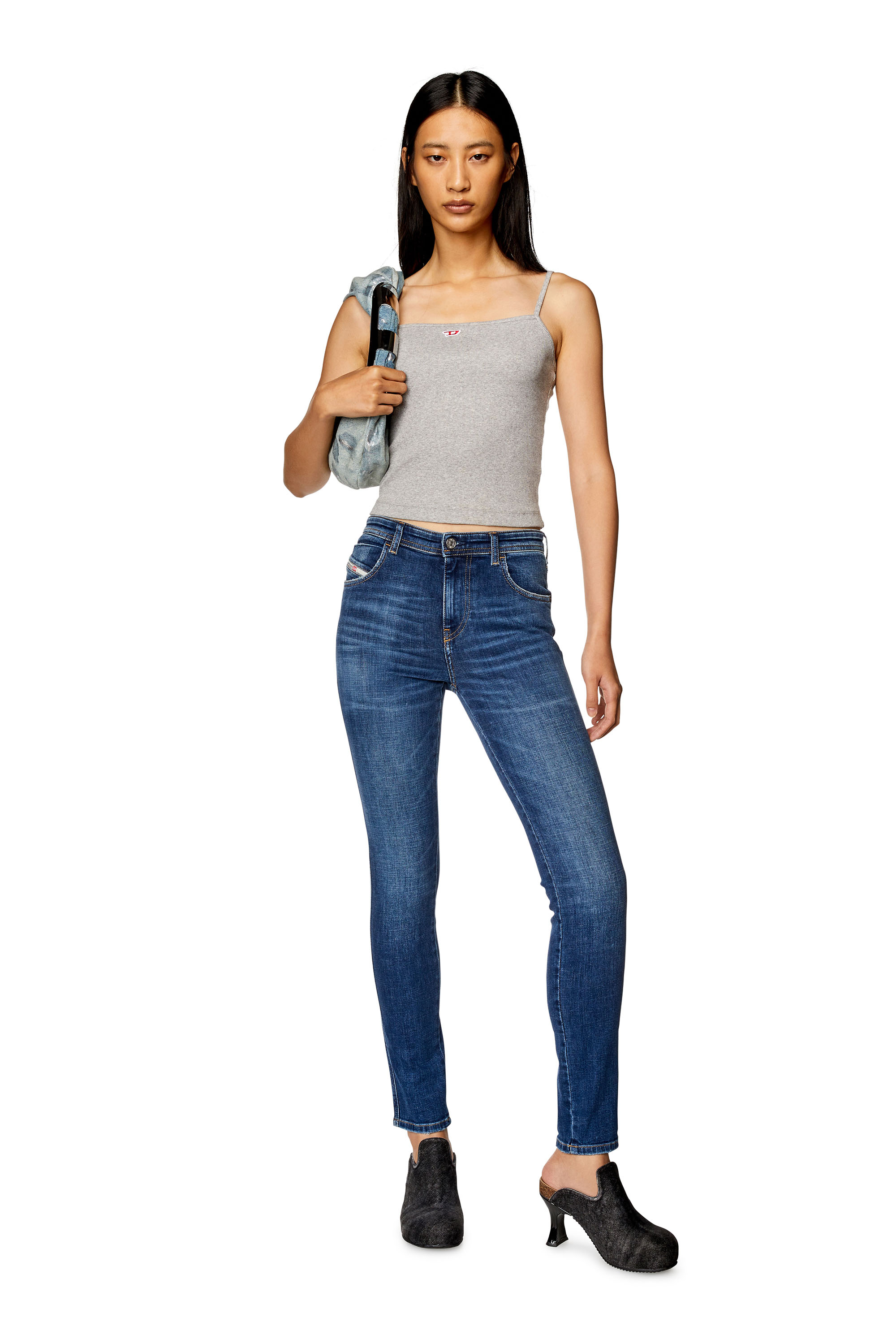 Diesel - Skinny Jeans 2015 Babhila 09H63, Blu Scuro - Image 2