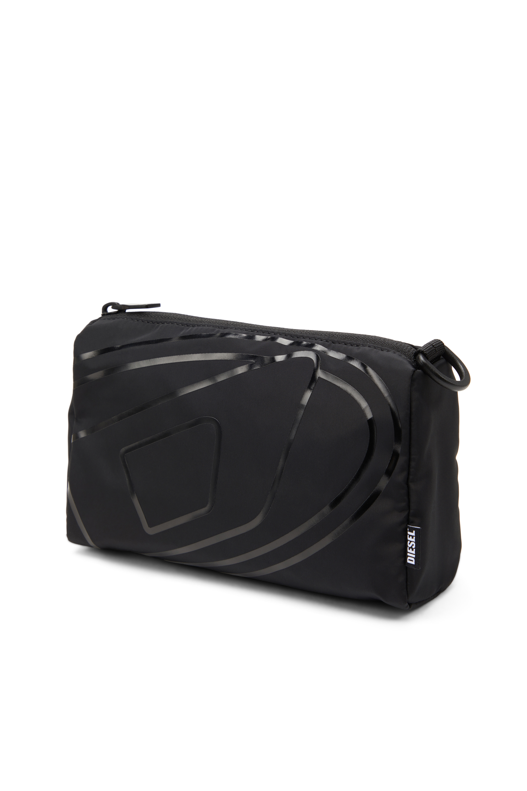 Diesel - DRAPE POUCH, Pouch in nylon con stampa Oval D Uomo in Nero - 5