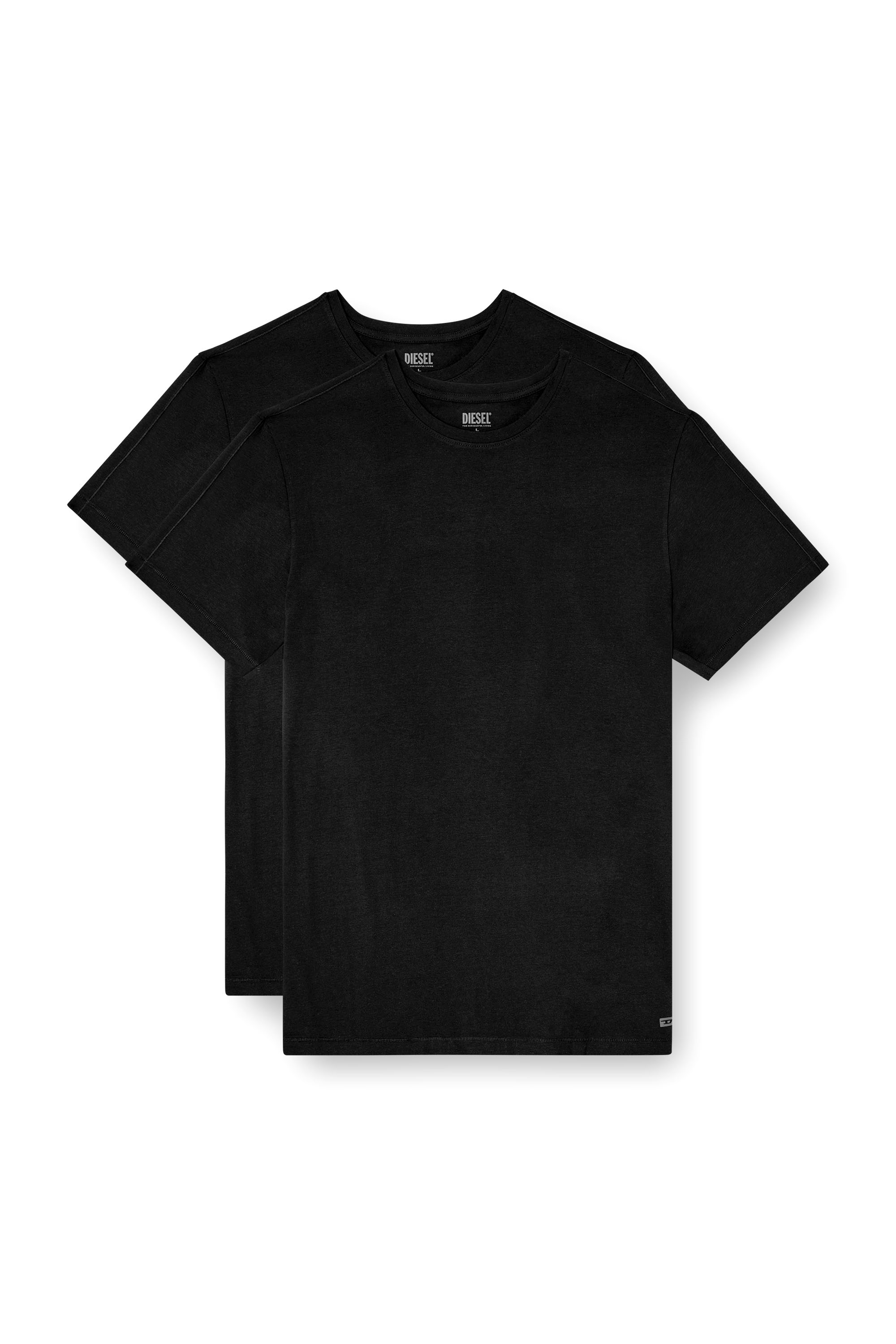 Diesel - RANDAL-D-MONO-2PACK, Set da due T-shirt in jersey fluido Uomo in Nero - 4