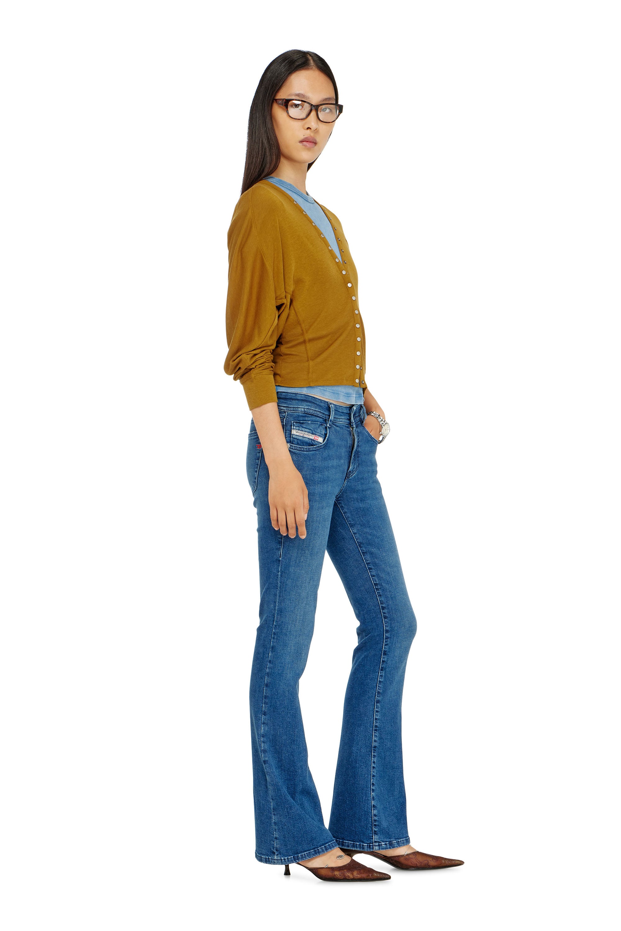 Diesel - Bootcut Jeans 1969 D-Ebbey 0ADBB Donna, Blu medio - Image 2