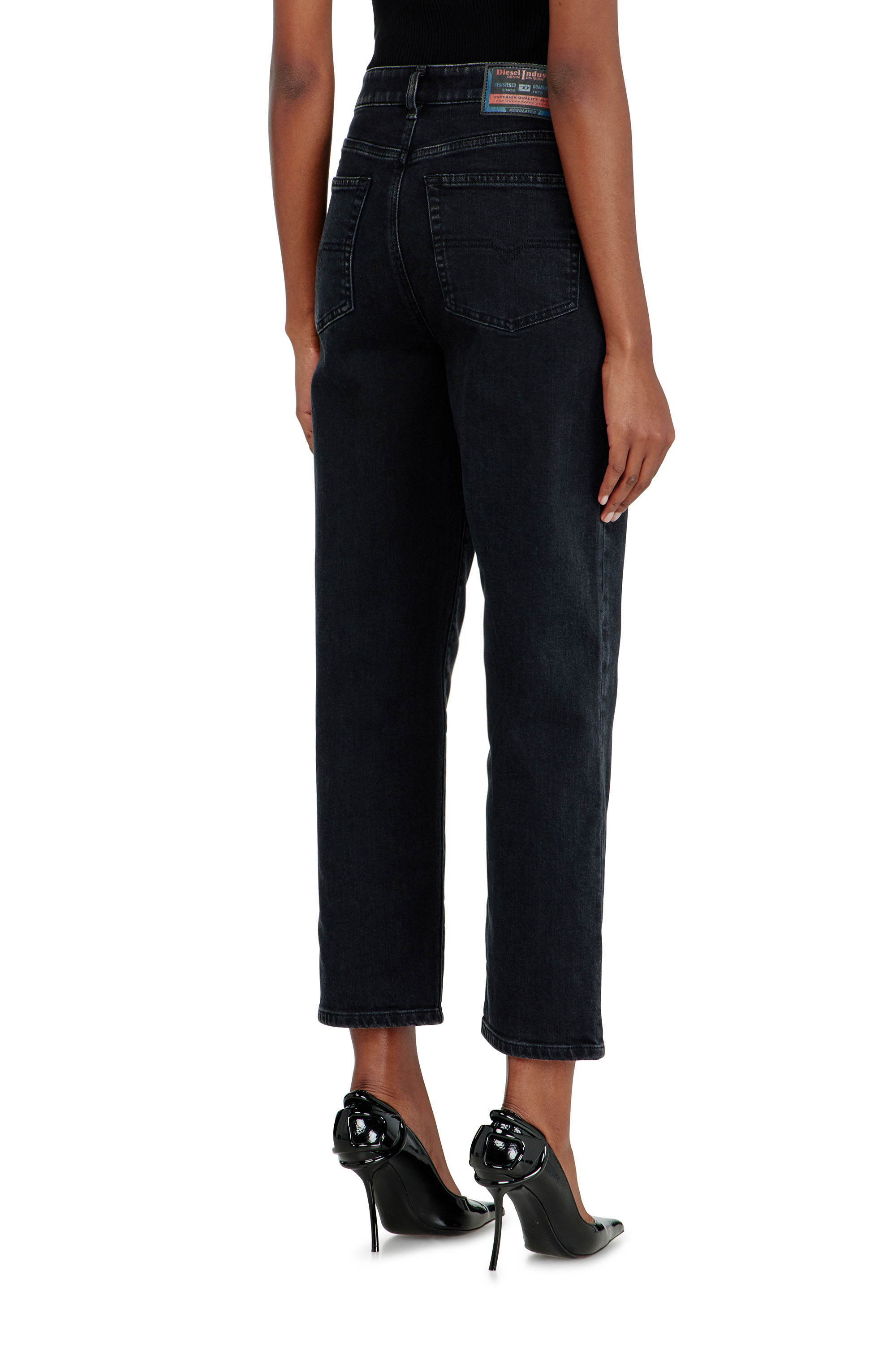 Diesel - Regular Jeans 1981 D-Went 09N89 Donna, Nero/Grigio scuro - Image 5