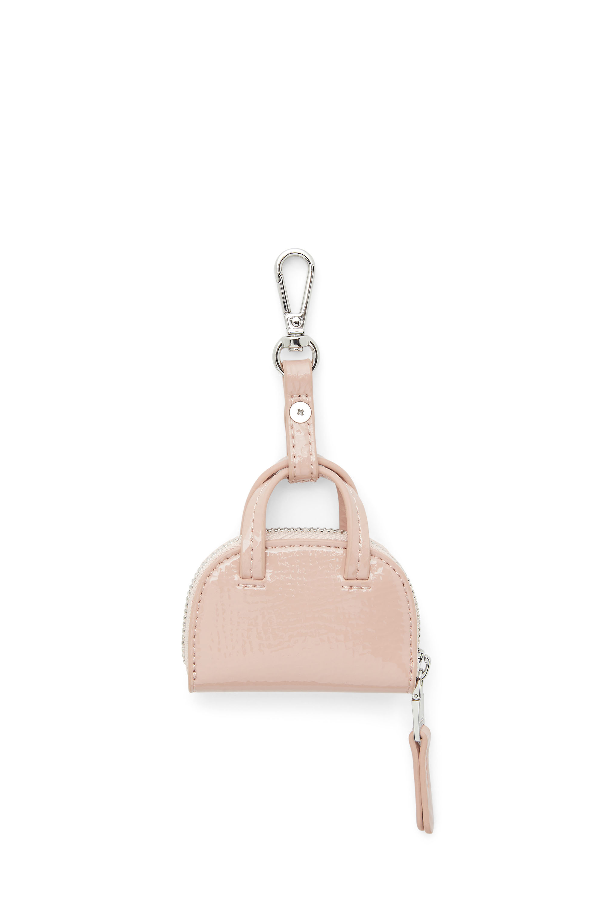 Diesel - 1DR DOME CHARMS, Bag charm in glossy, crinkled naplak Donna in Rosa - 3