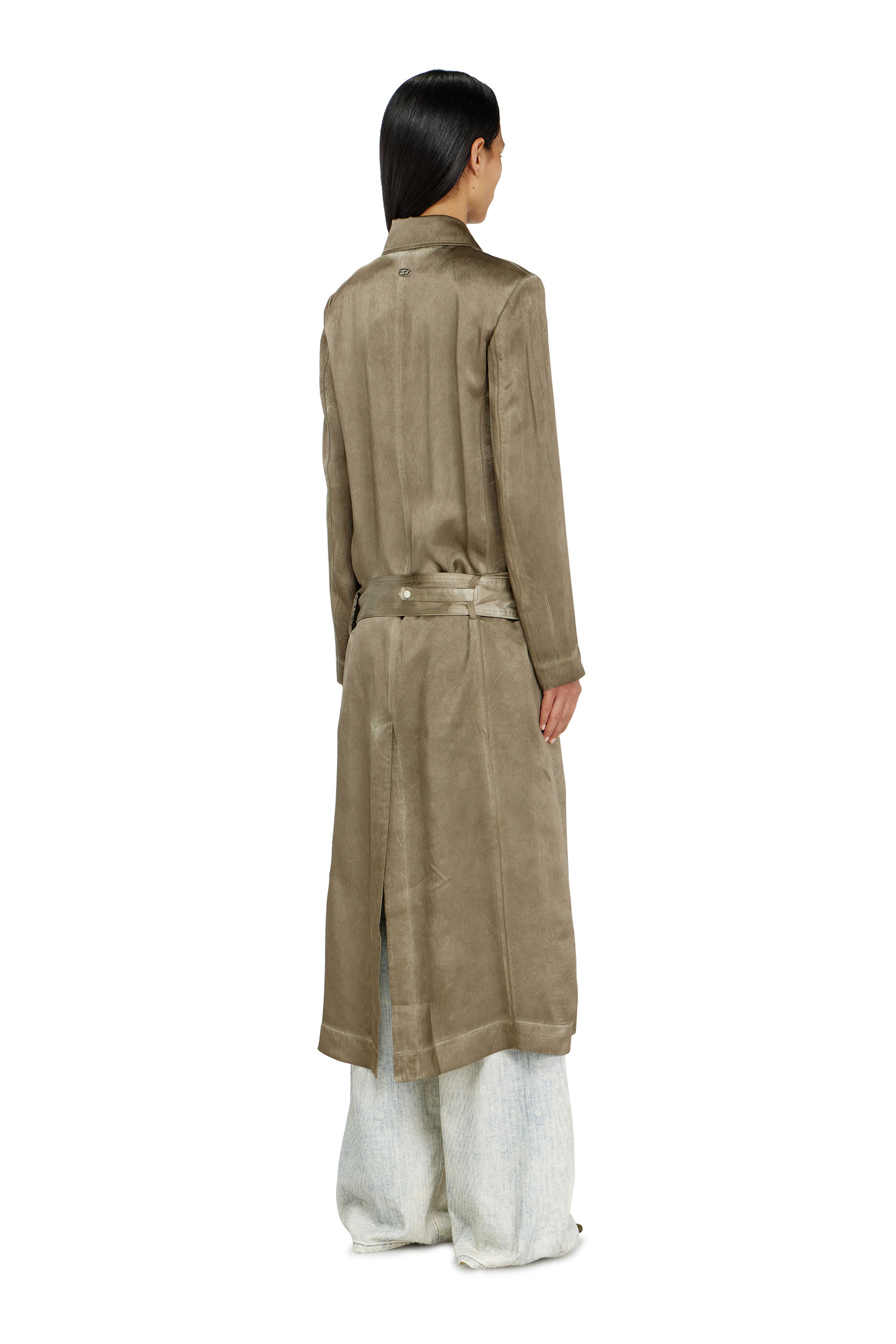 Diesel - G-LADES, Trench coat in raso effetto stropicciato Donna in ToBeDefined - 4