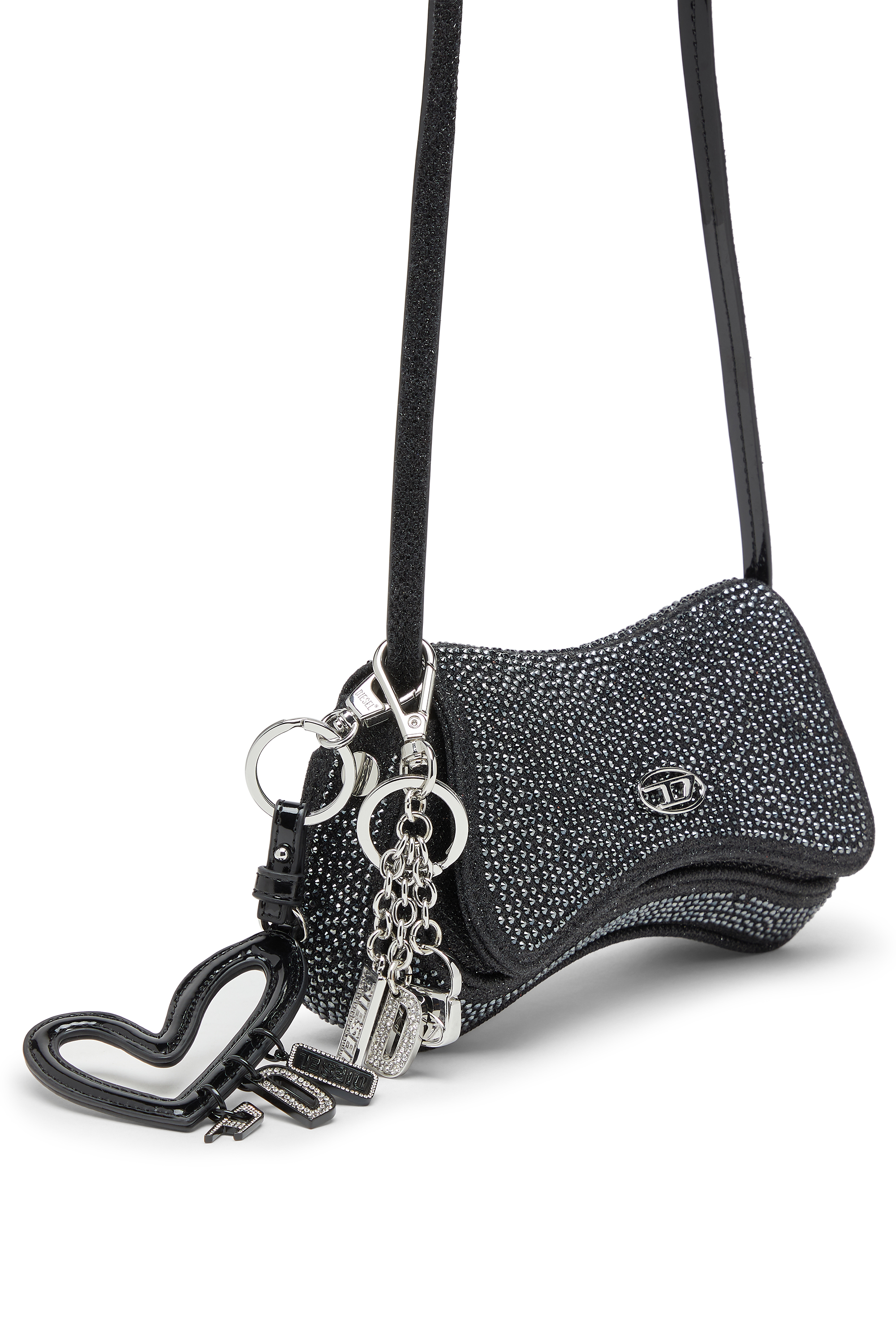 Diesel - PLAY CROSSBODY XS, Play-Mini crossbody in tessuto Lurex Donna in Nero - 2