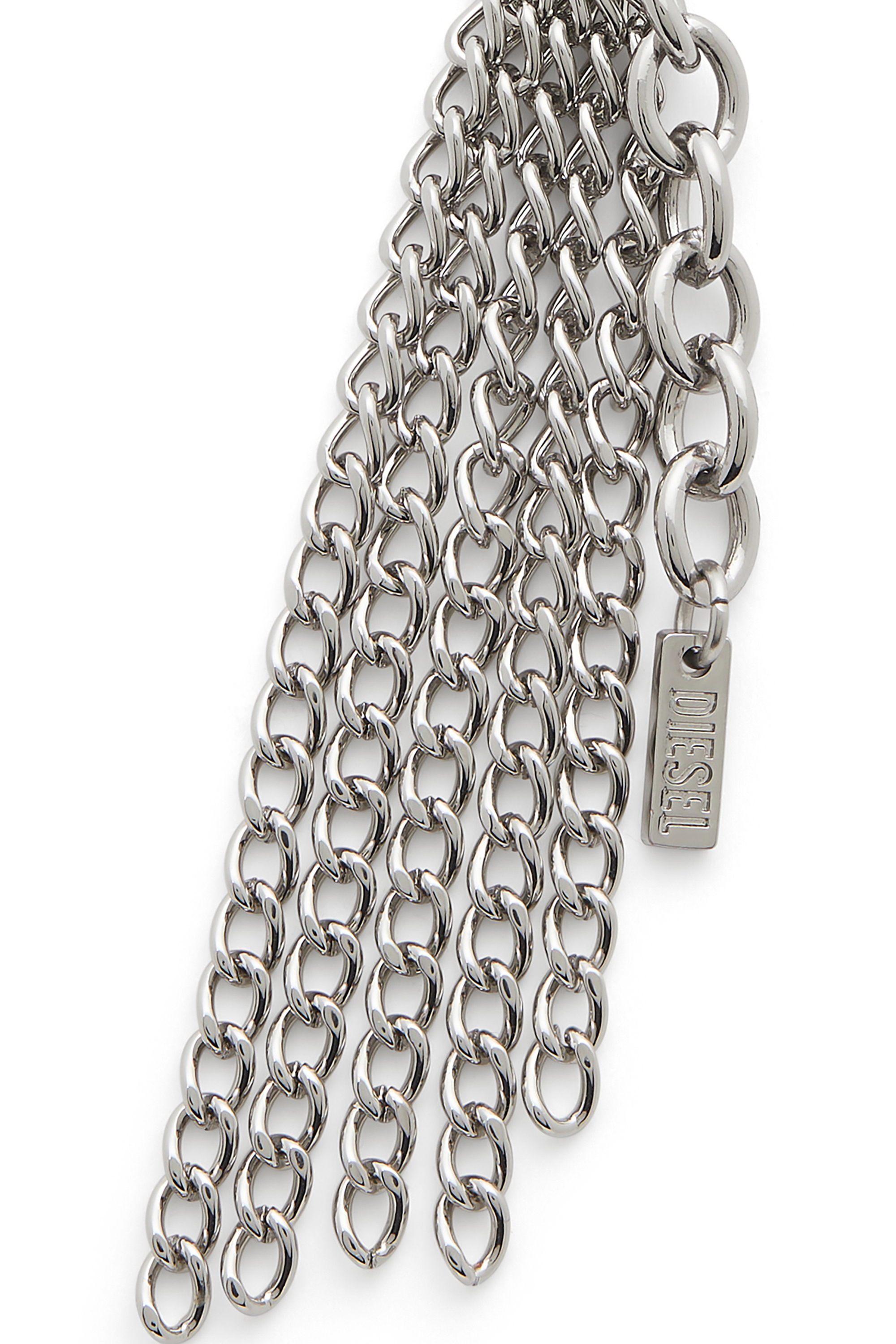 Diesel - CHARM-MULTI CHAIN, Portachiavi in metallo con frange a catena Donna in Argento - 3